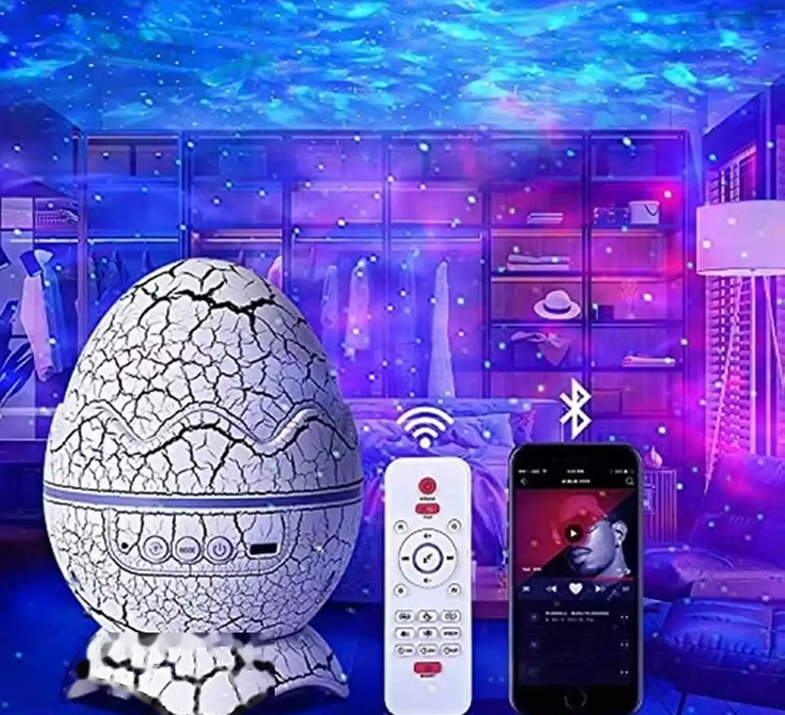 Светильник звездного неба Dinosaur Egg Galaxy Star Starry Light