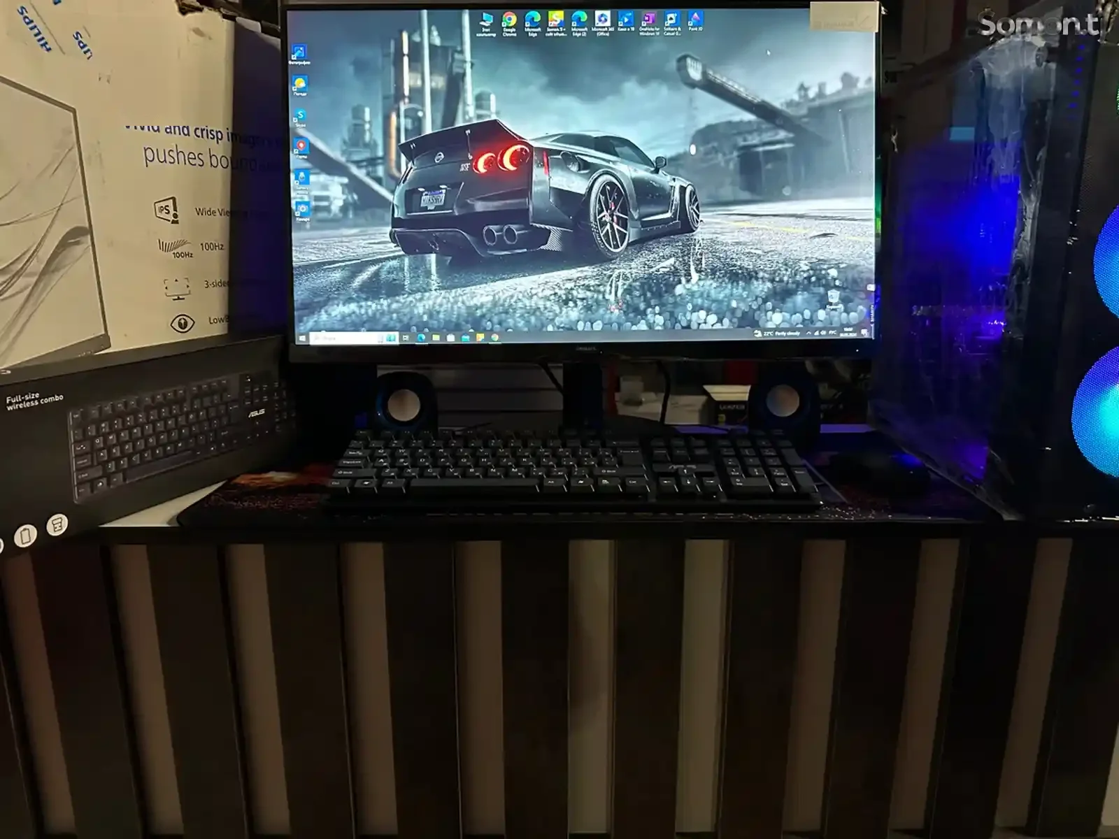 Игровой компьютер core i7 3770/RAM 16GB/RX 580 8GB/Wi-fi/Philips