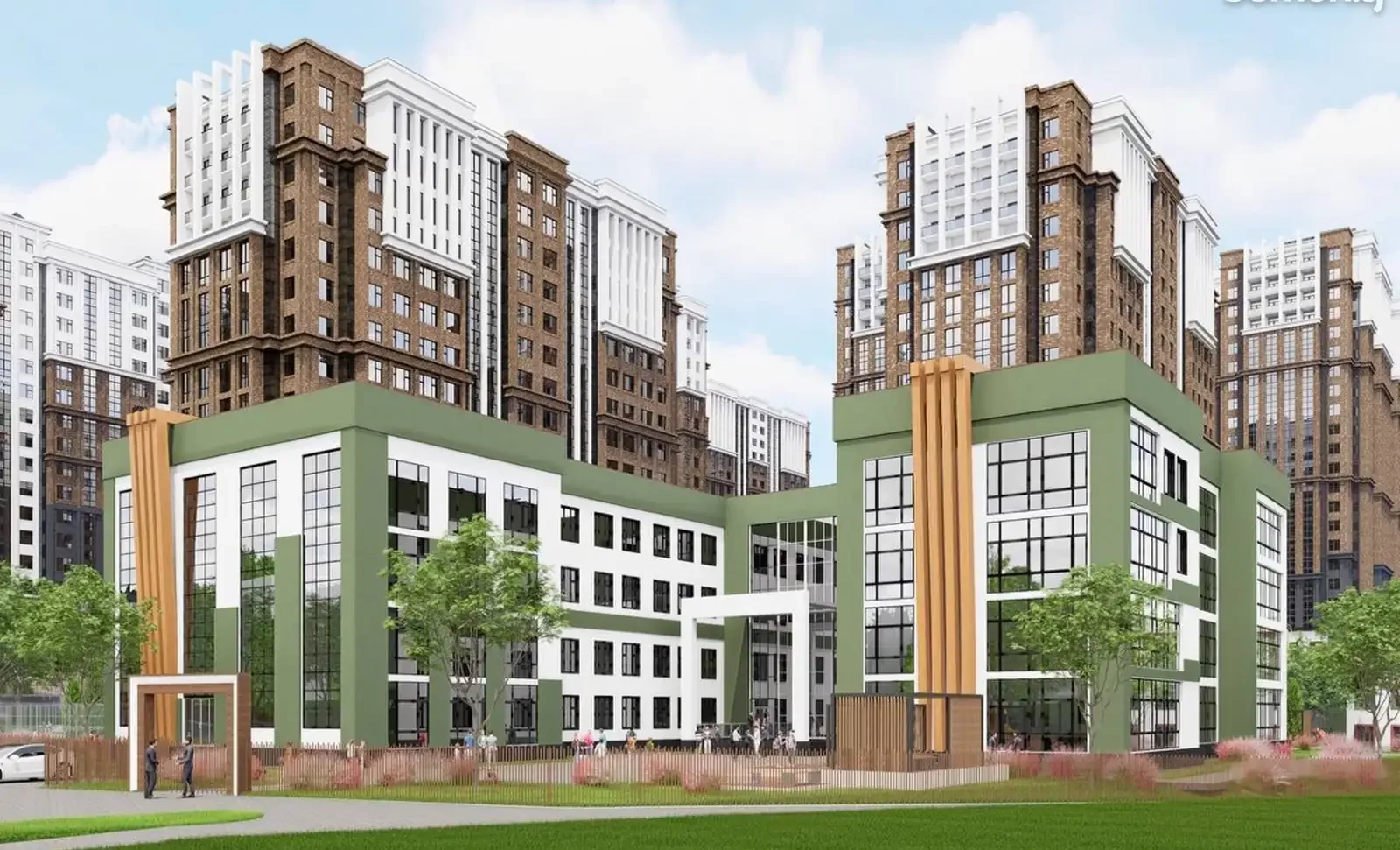 3-комн. квартира, 16 этаж, 121 м², Сино