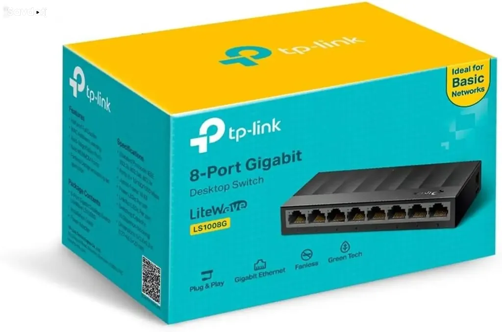 Коммутатор TP-Link LS1008G 8-Port Gigabit Desktop Switch