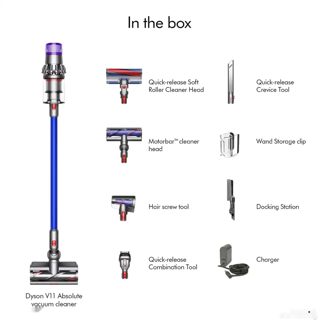 Беспроводной пылесос Dyson V11 Absolute с LCD-дисплеем Blue, India Version