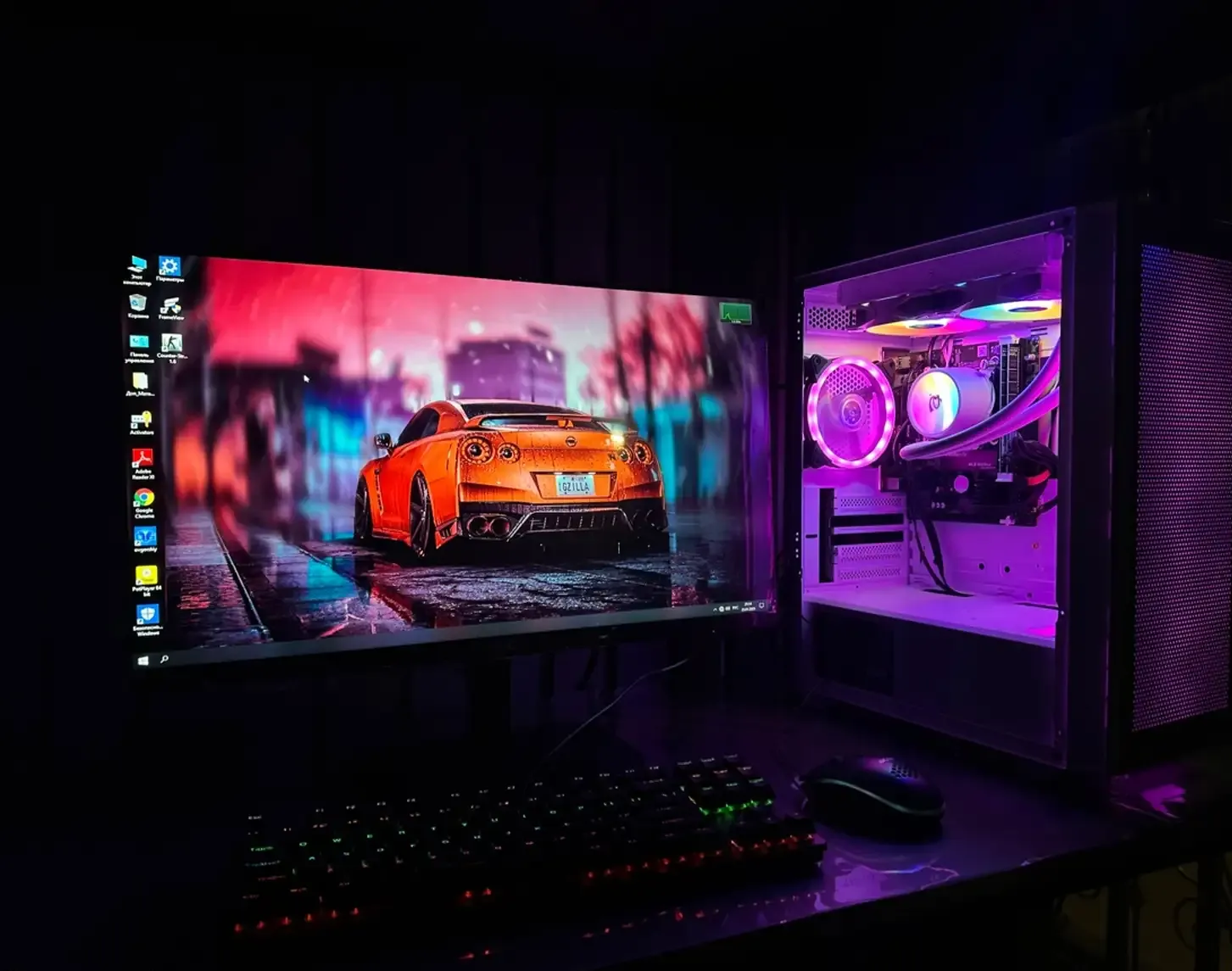 Персональный компьютер Core I7 3770S / OZU 16G / NVMe 128G / HDD 500G / 24 DAHUA