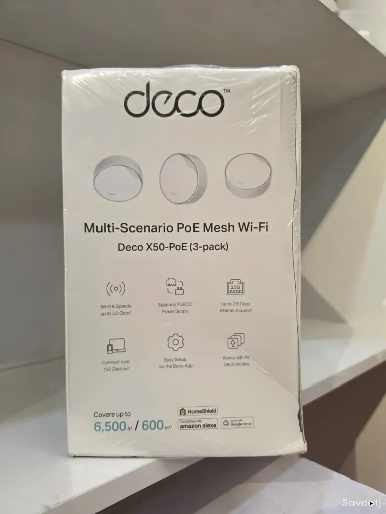 Роутер TP-Link Deco X50-PoE AX3000 Mesh Wi-Fi 6 System 3-Pack