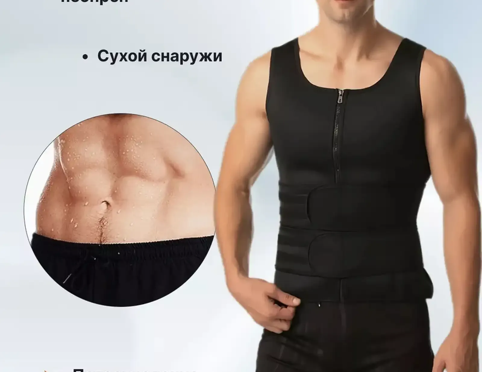 Жилет спортивный сауна бандаж майка для похудения