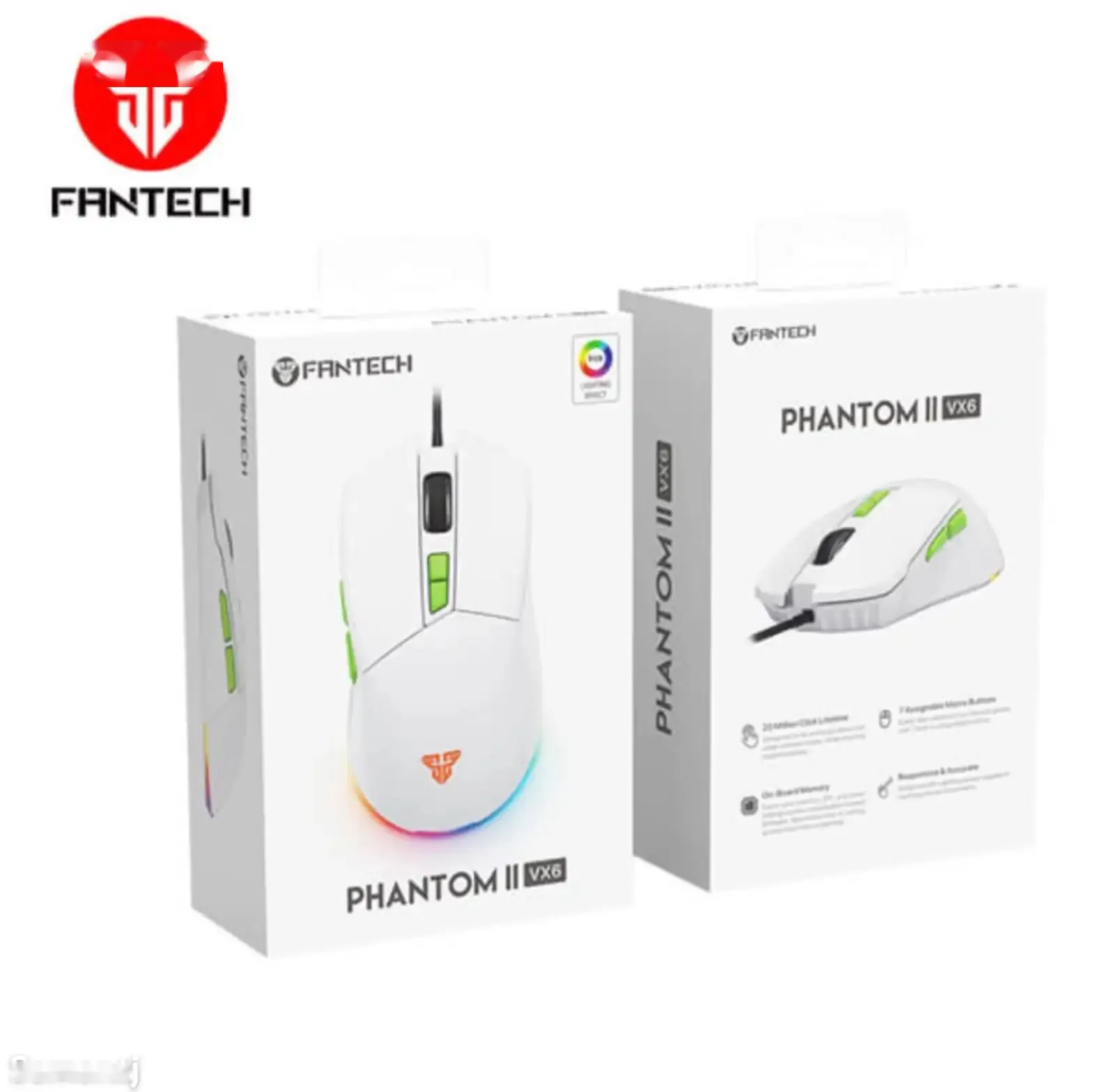 Игровая мышь FANTECH Phantom II VX6 - Белая