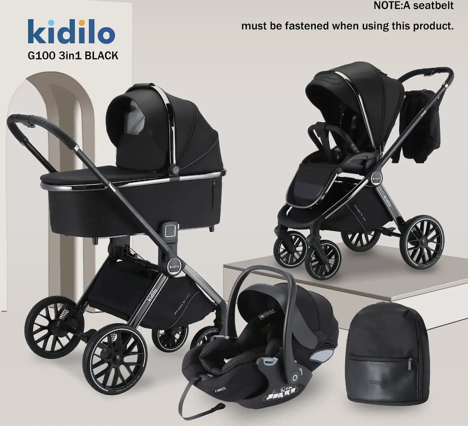 Коляска Kidilo 3в1