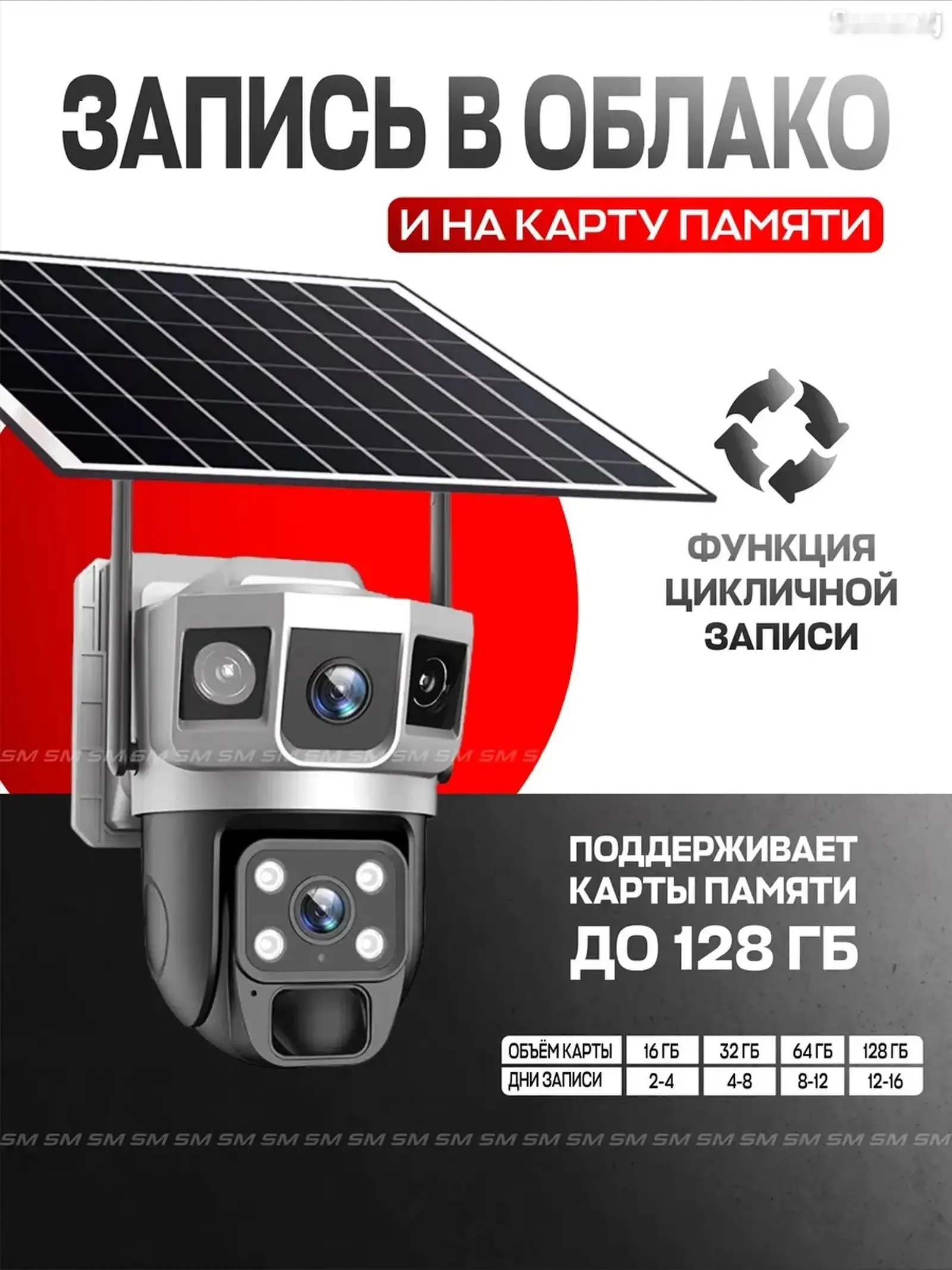 Солнечная IP-камера 6K 12MP