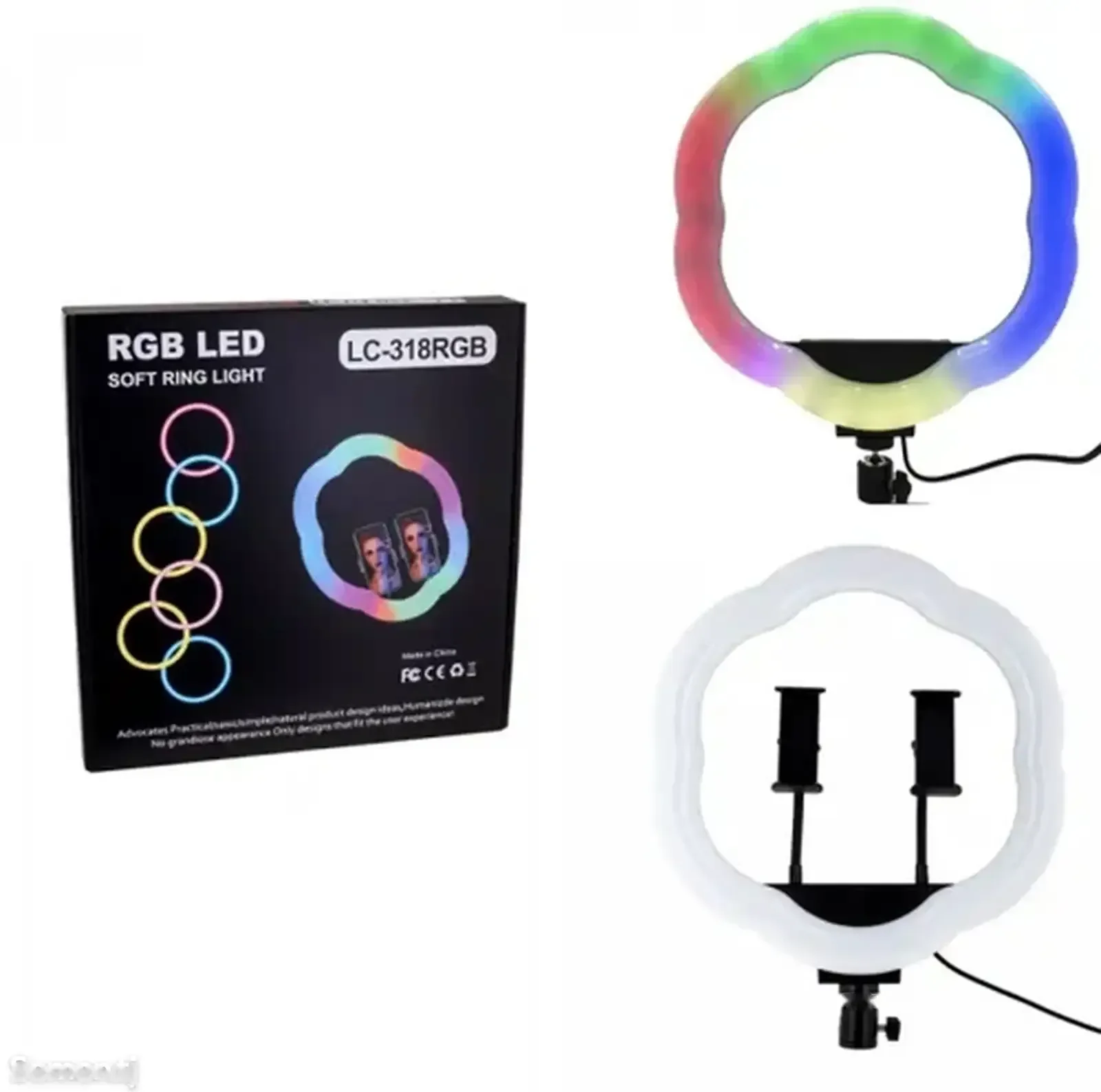 Кольцевая лампа цветок RGB LC-