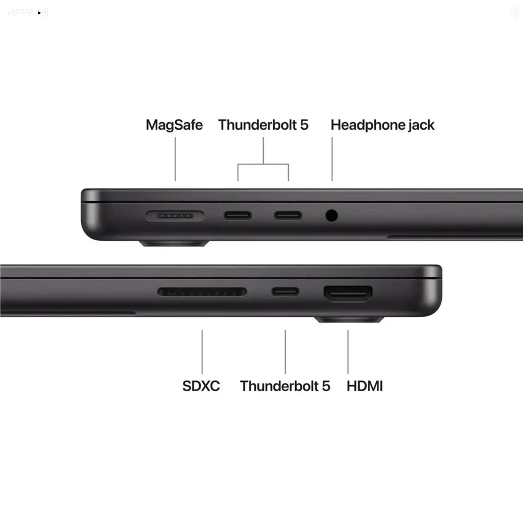 Ноутбук Apple MacBook Pro 14, M5 Pro 24ГБ 2ТБ SSD Space Black, MJLW4