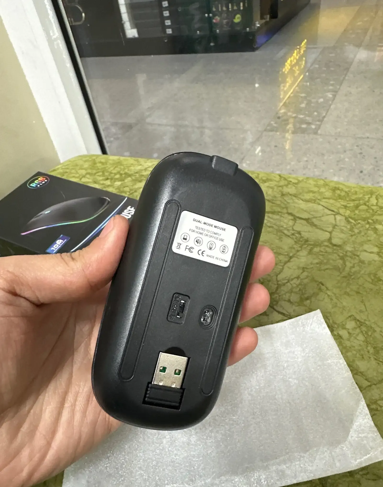 Беспроводная мышка Charging mouse RGB , Bluetooth и USB