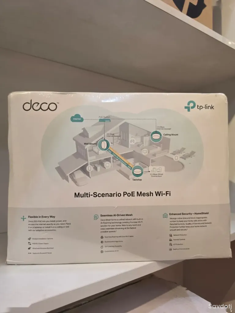 Роутер TP-Link Deco X50-PoE AX3000 Mesh Wi-Fi 6 System 3-Pack