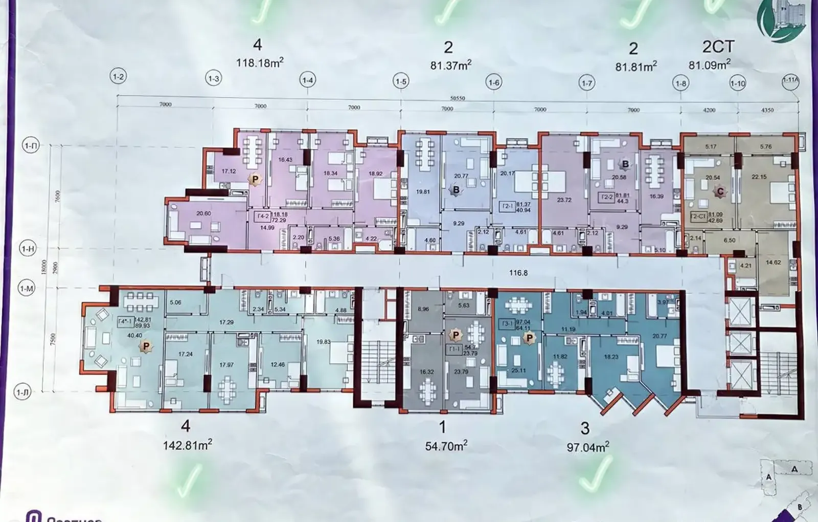 2-комн. квартира, 5 этаж, 81 м², И Сомони — фото 2