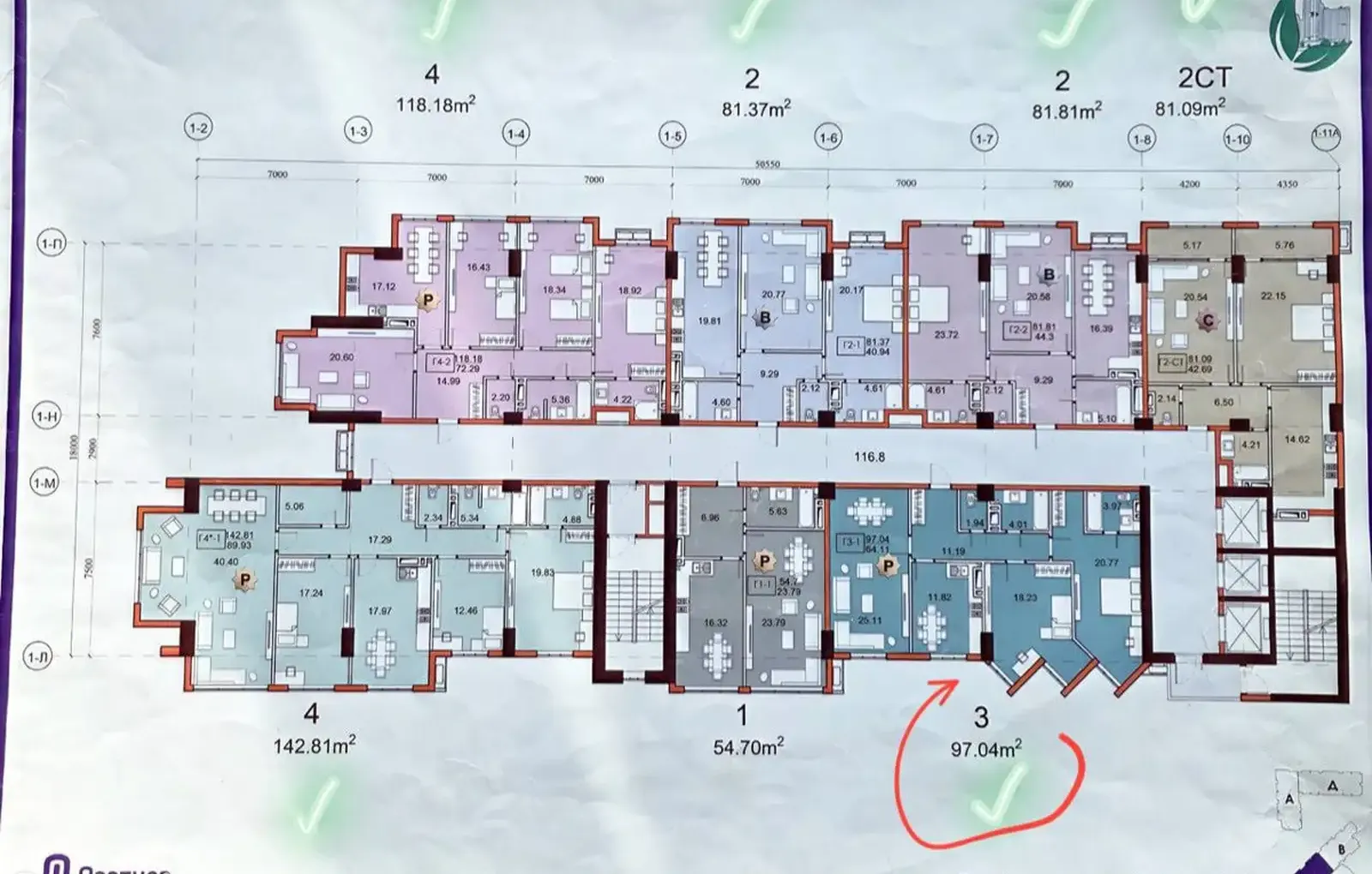 2-комн. квартира, 12 этаж, 97 м², И.Сомони