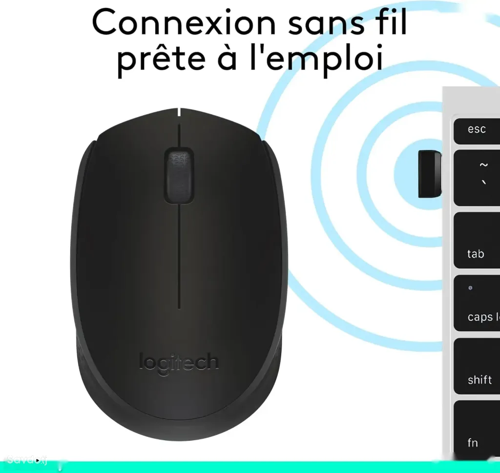 Беспроводная мышь Logitech M171 Wireless Mouse 1000 DPI Black