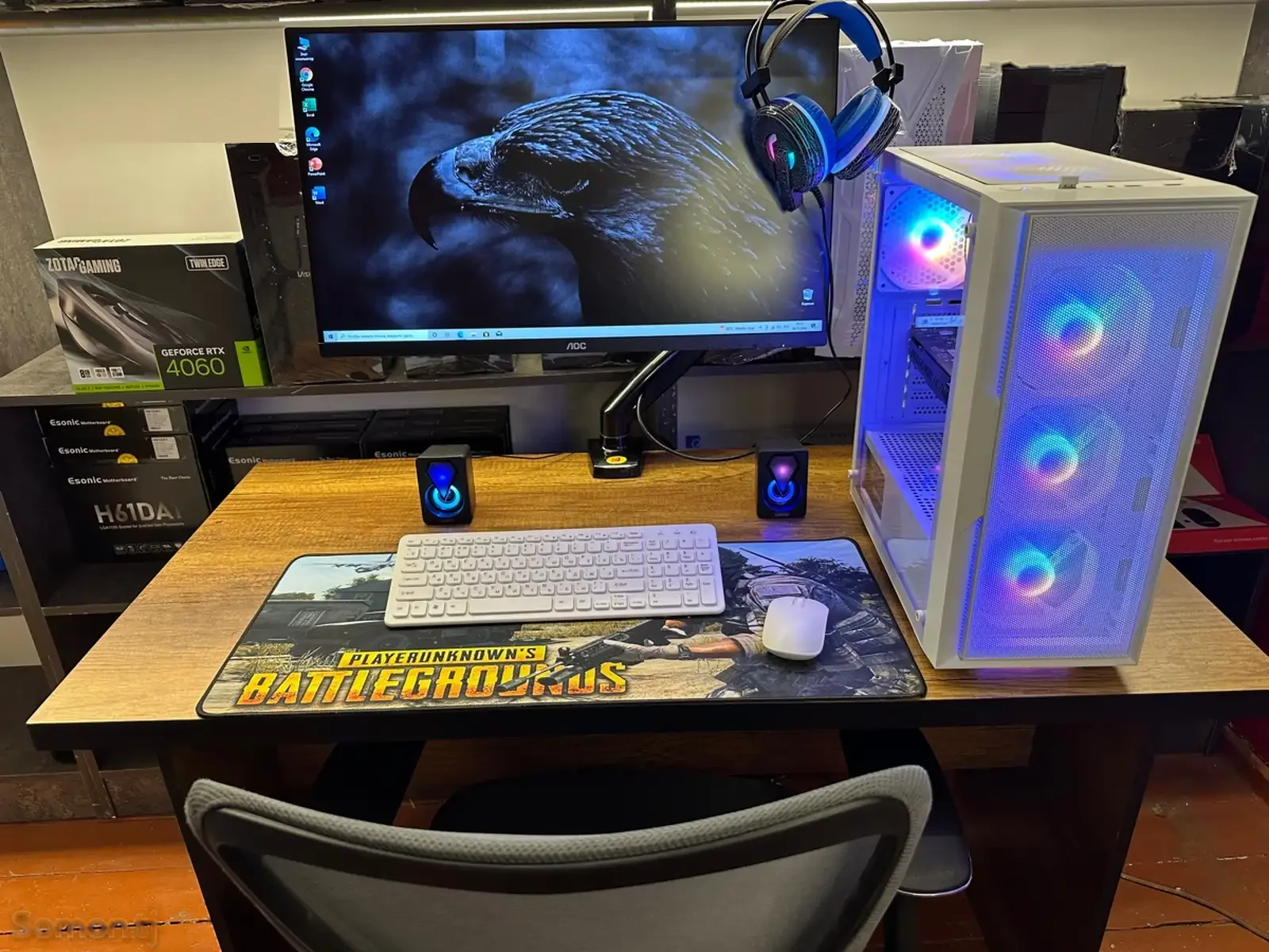 Игровой компьютер core i3 12100F/Ram 16GB DDR 4/RX 580 8Gb/NVME M2 512GB/AOC — фото 2