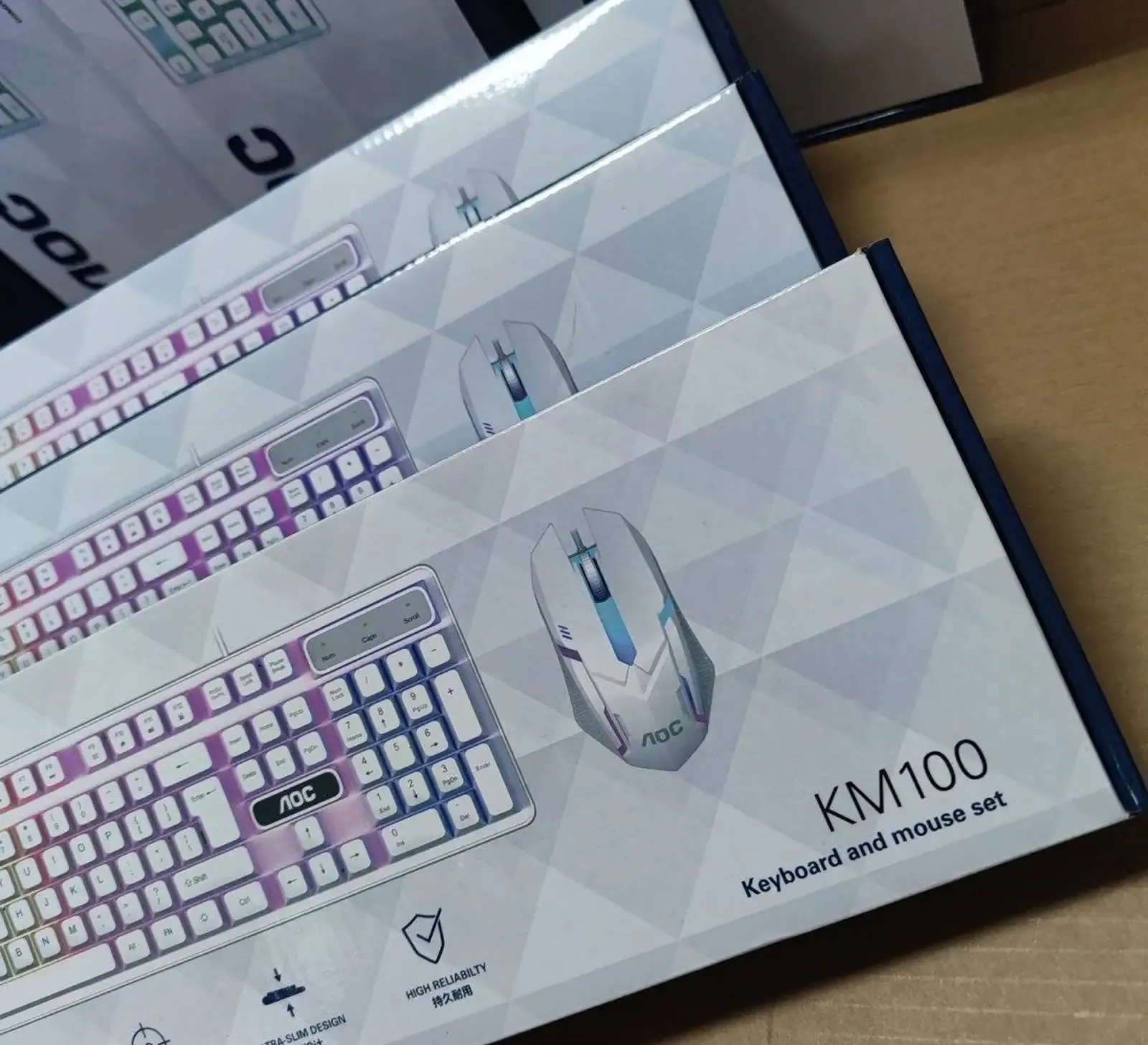 Клавиатура + мышка Aос KM100 RGB Проводной
