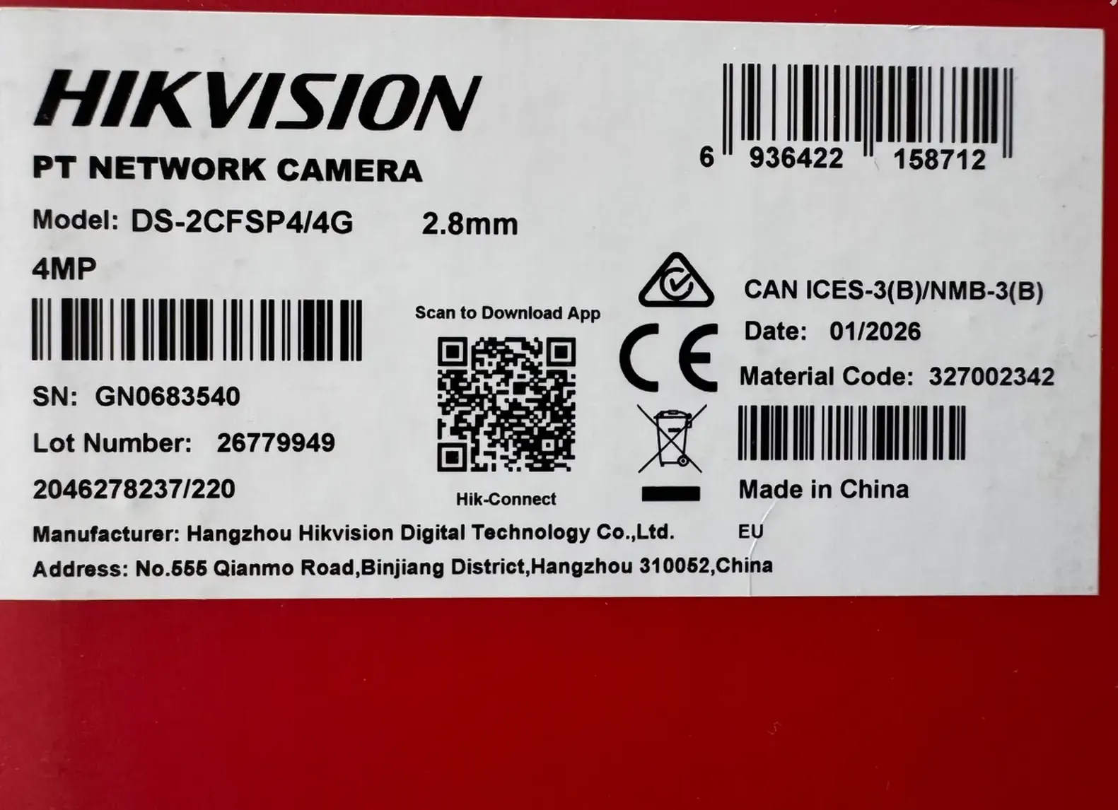 Камера солнечная Hikvision DS-2CFSP4/4G 2.8mm O-STD/EU
