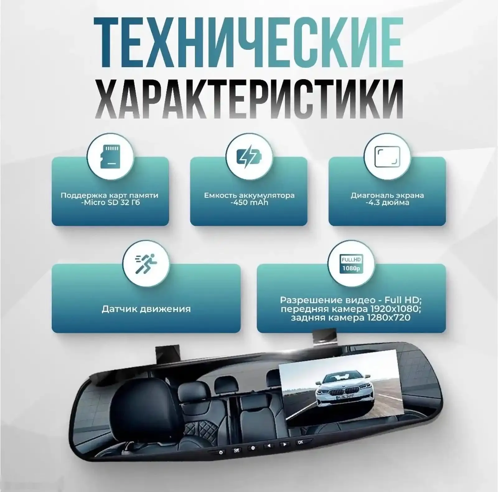 Видеорегистратор зеркало