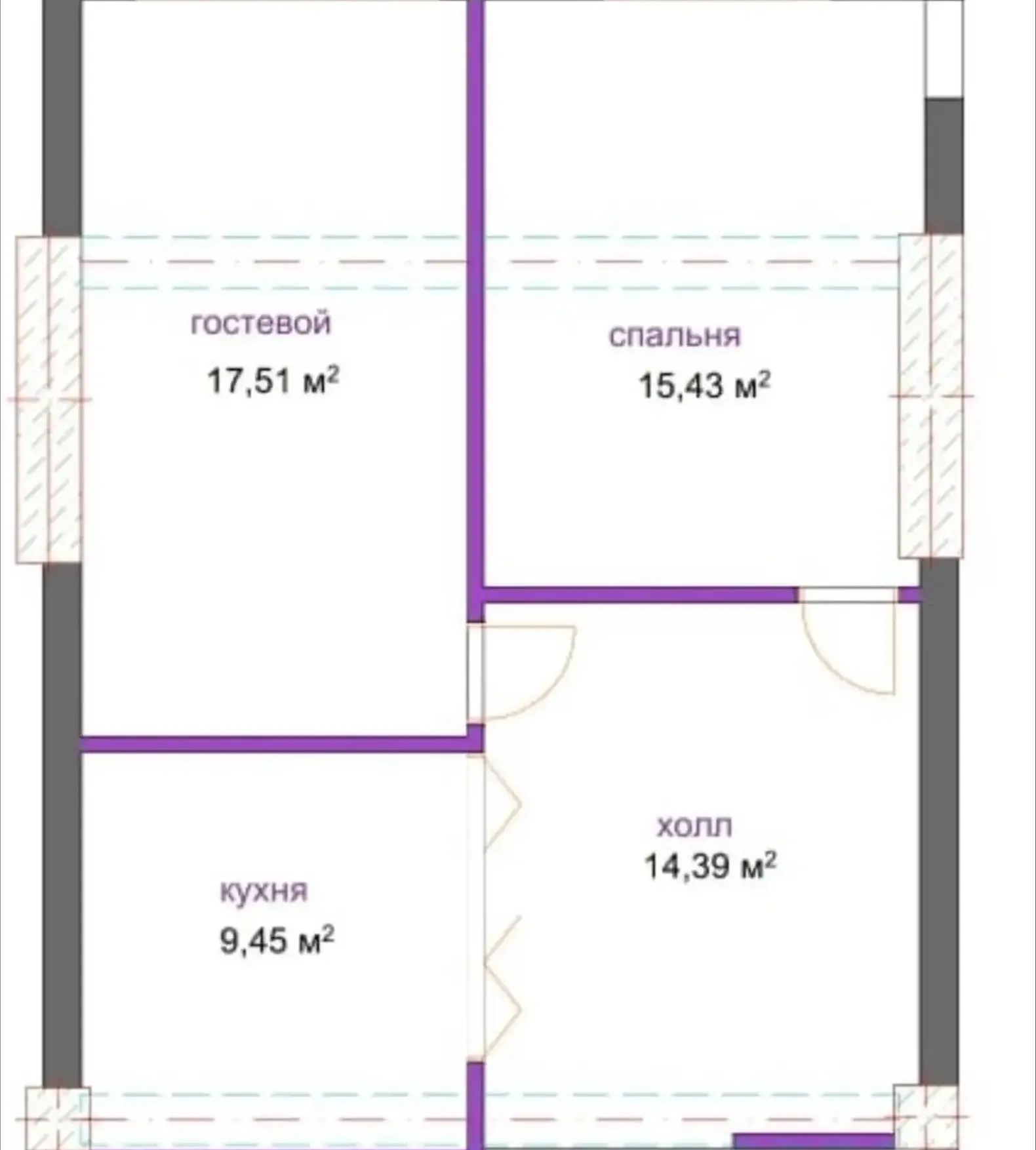 2-комн. квартира, 11 этаж, 67 м², Сино — фото 7