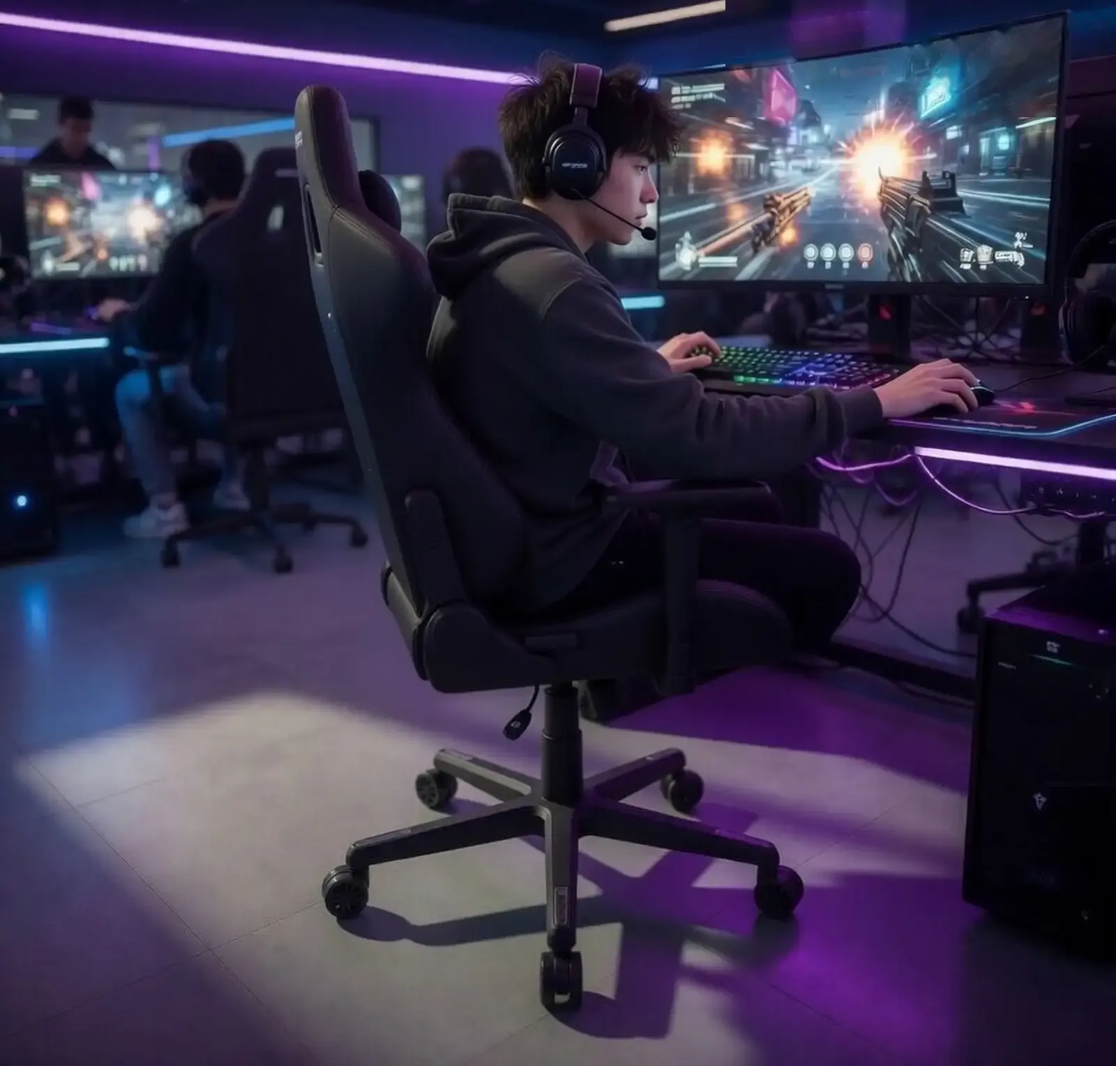 Игровое кресло DXRacer Hammer Black
