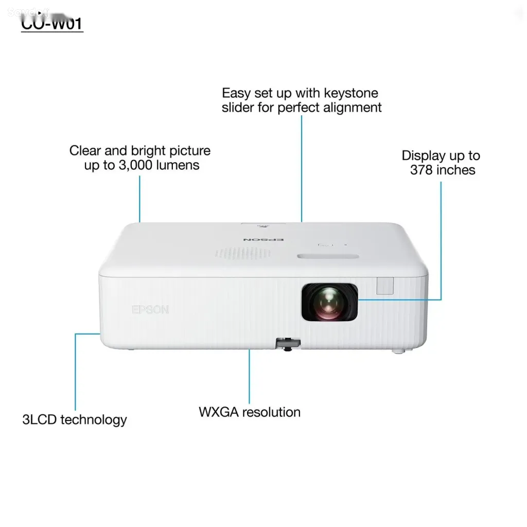 Проектор Epson EpiqVision Flex CO-W01 WXGA 3000 Lumens