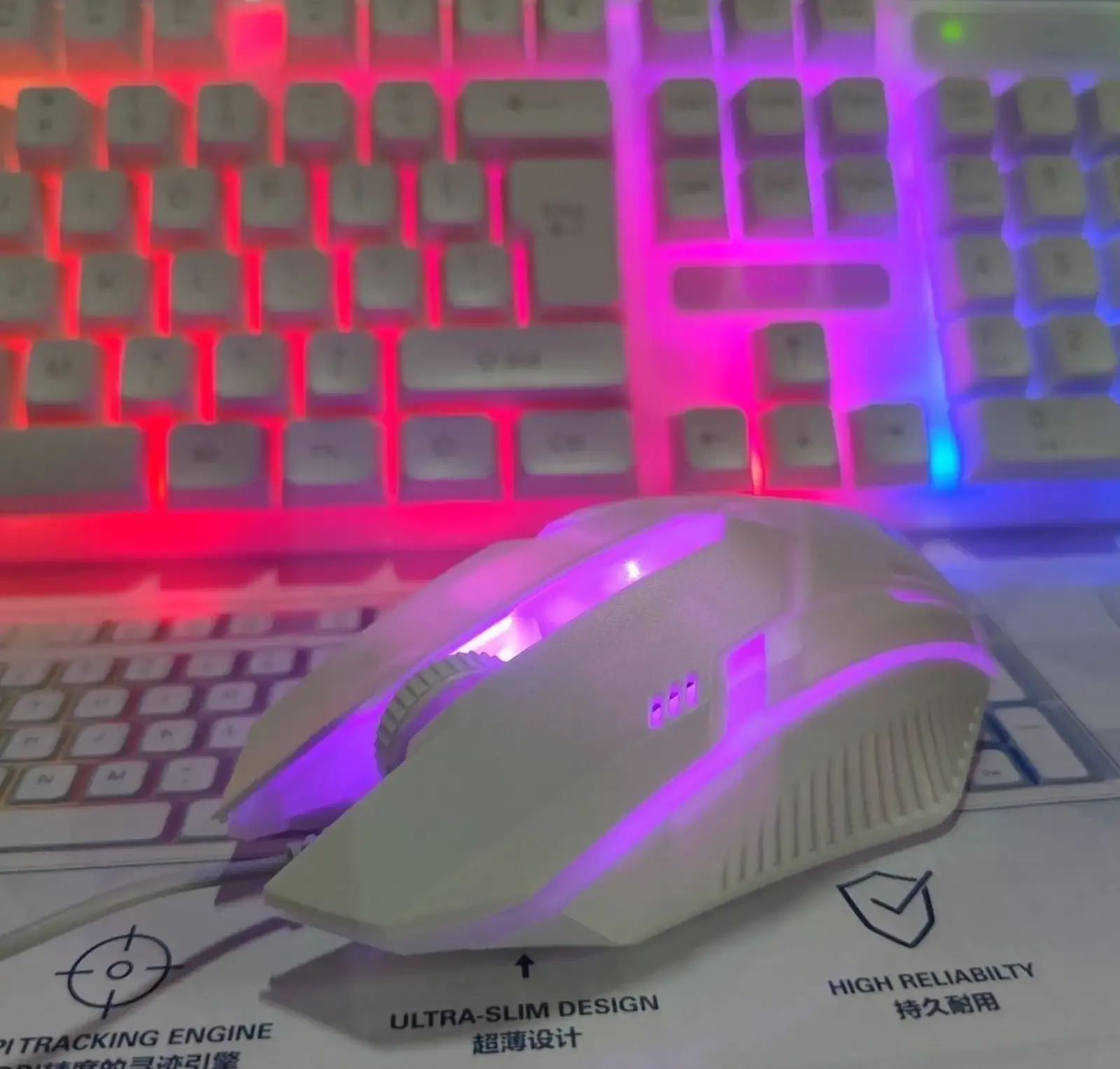Клавиатура + мышка Aос KM100 RGB Проводной