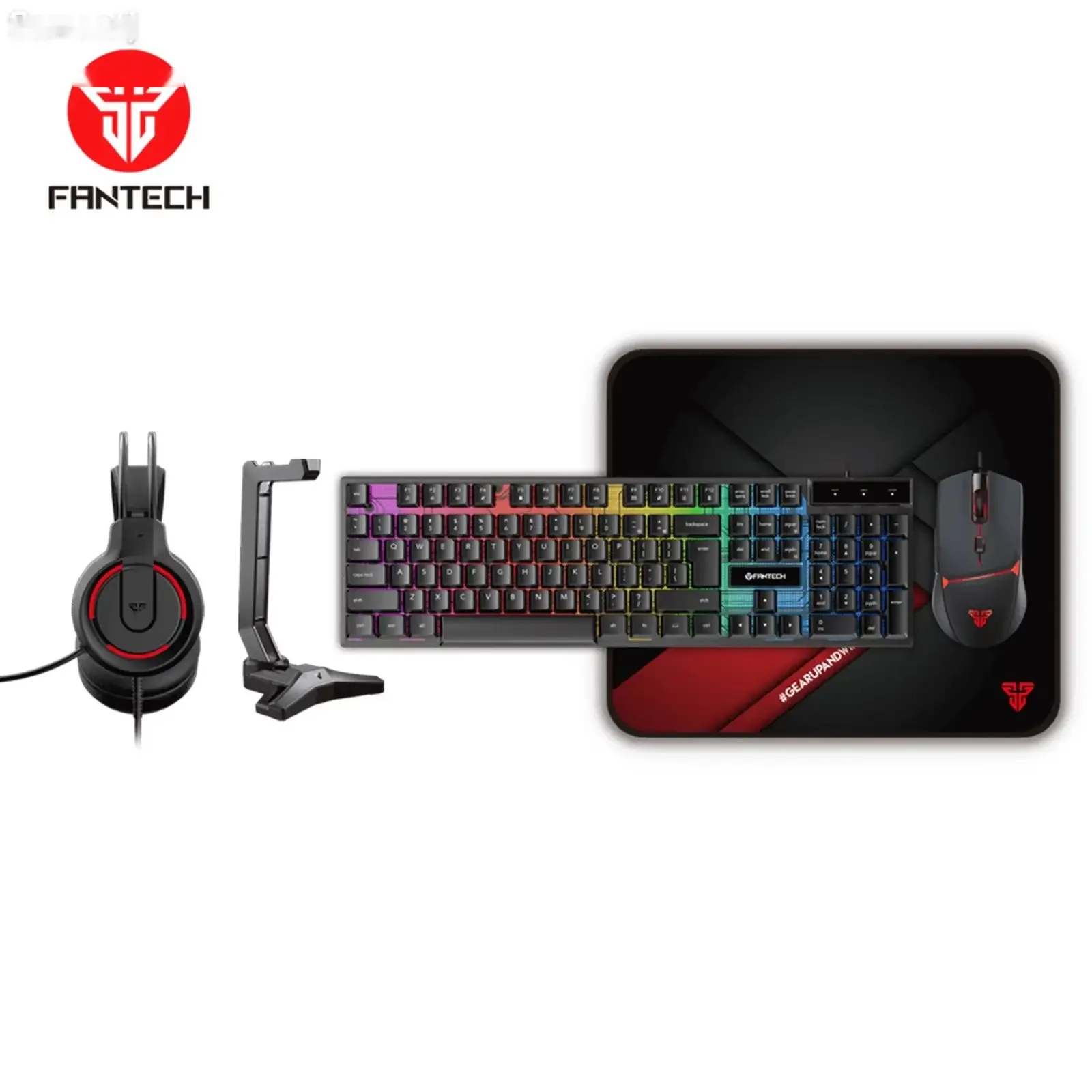 Fantech P51 5-в-1 клавиатура с мышью + коврик для мыши + гарнитура + подставка