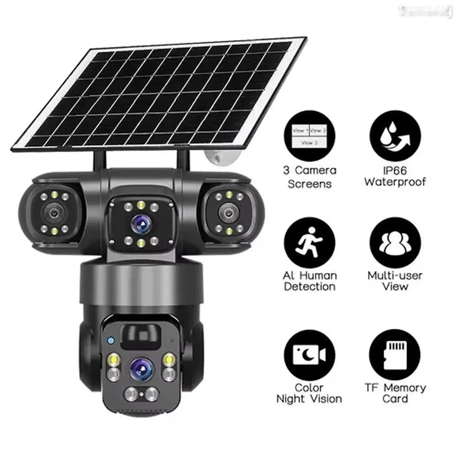 Камера видеонаблюдения PTZ H36-3-G, уличная,8000mAh, ZOOM10X, HD/UHD, 3х4Мп, 4G