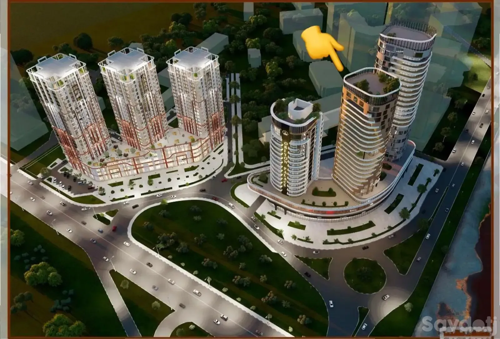 3-комн. квартира, 16 этаж, 124 м², Ресторан Сим-Сим