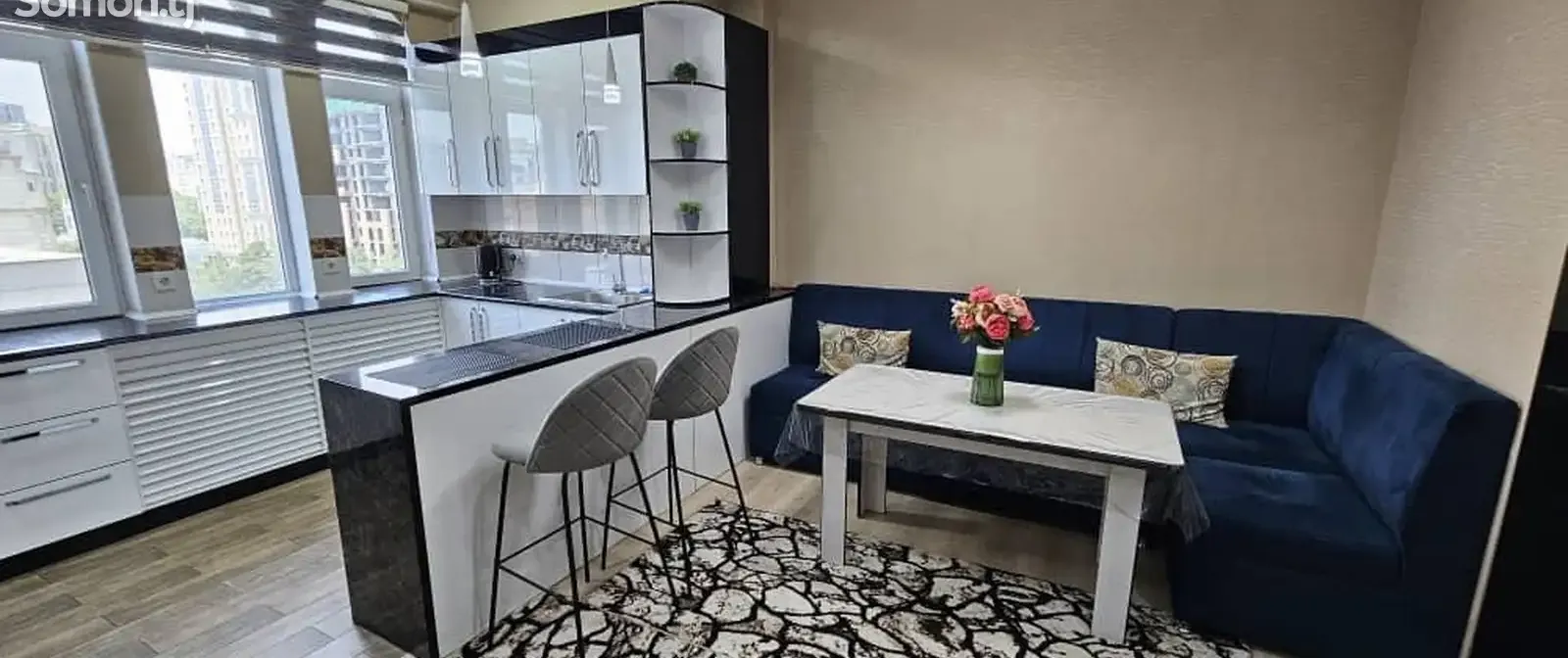 2-комн. квартира, 9 этаж, 74 м², н. Шохмансур, Садбарг — фото 3