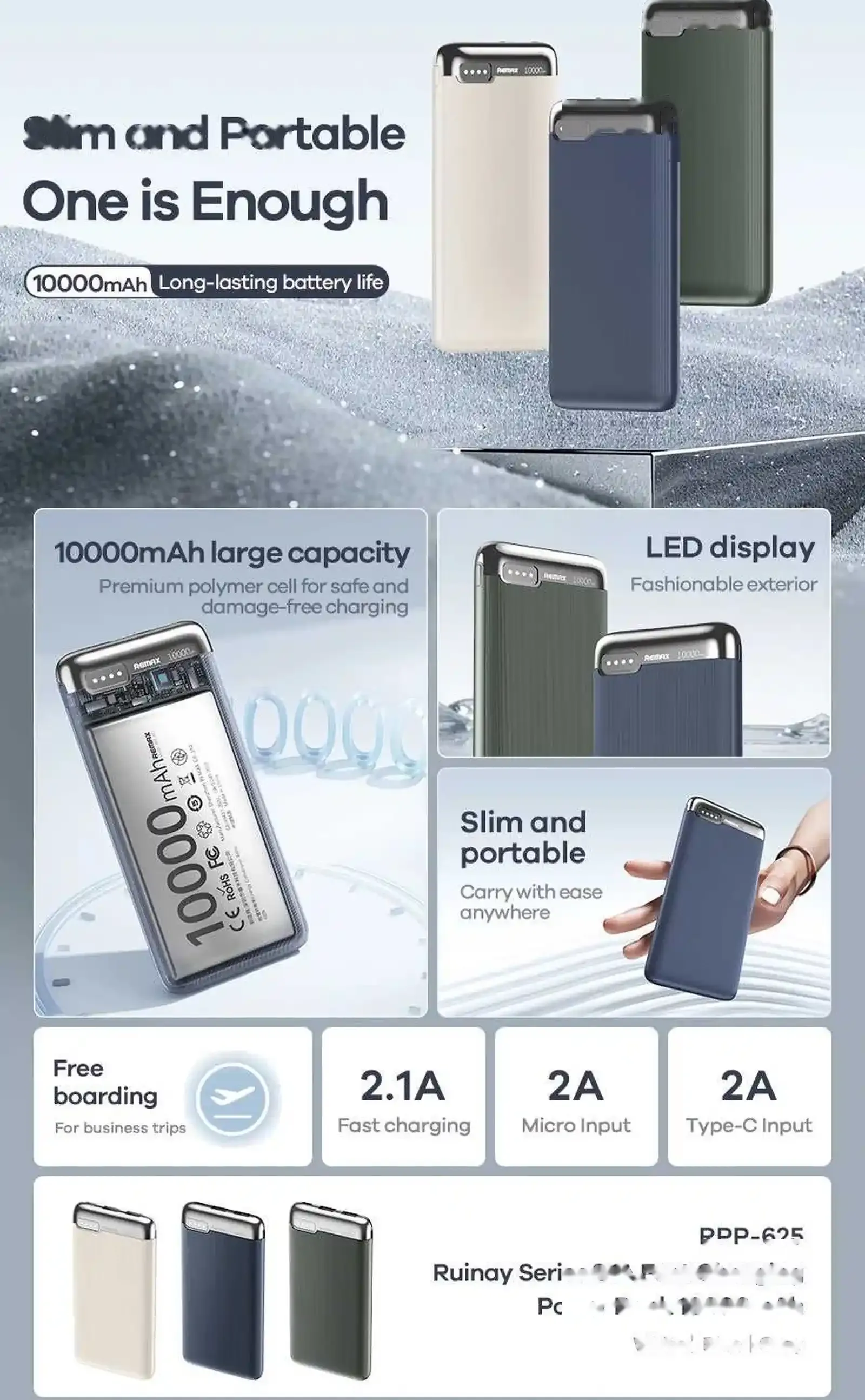 Внешний аккумулятор Remax Rpp-625 - 10000 mah