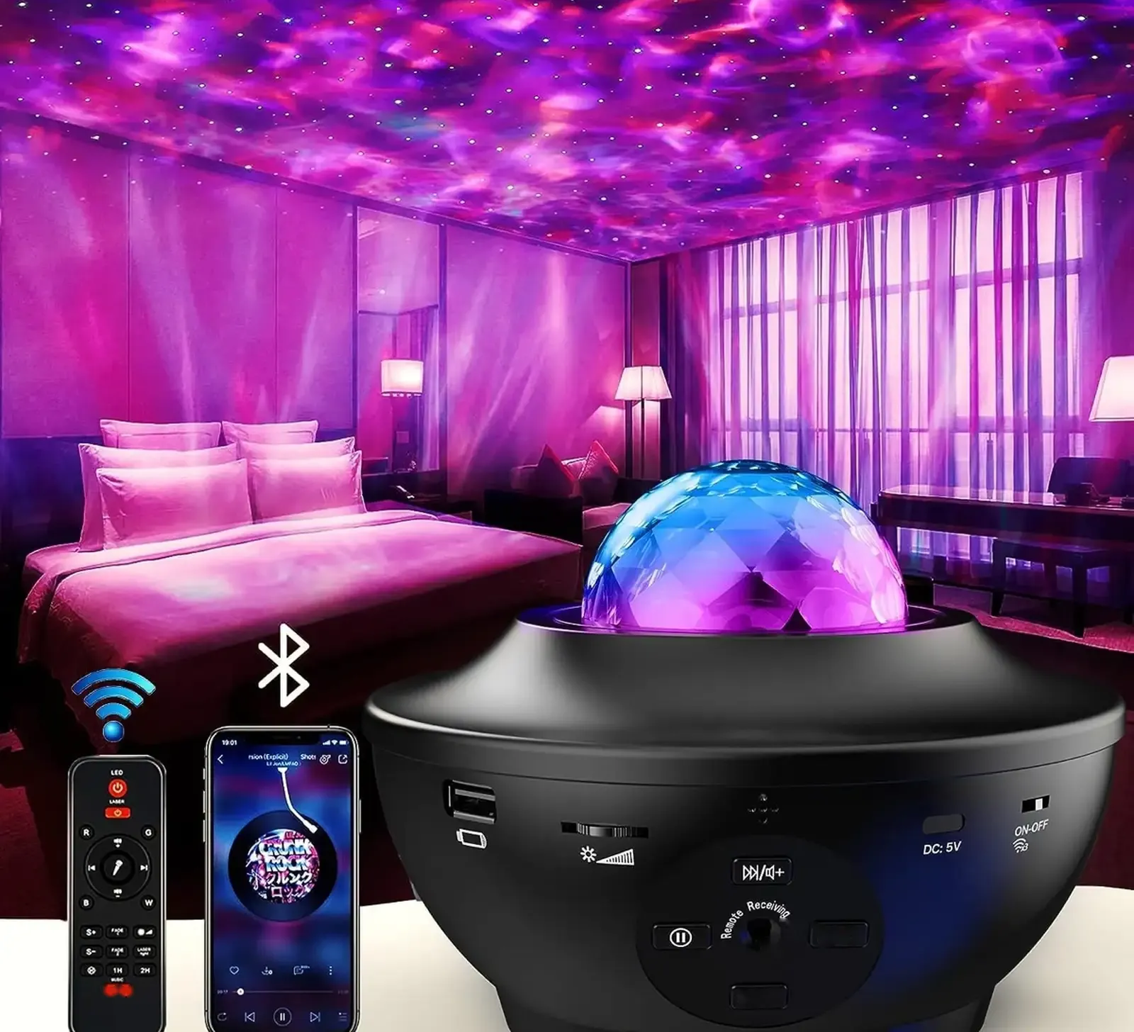 Проектор звездного неба Starry Projector Light с пультом Bluetooth колонкой