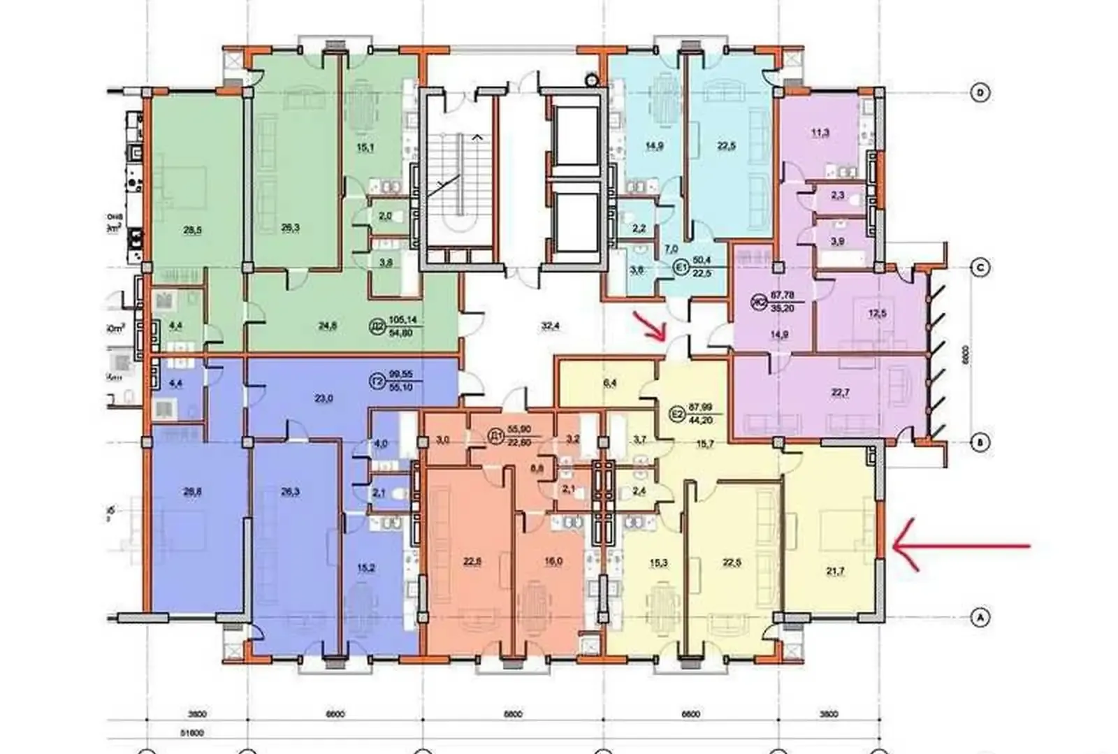 2-комн. квартира, 14 этаж, 89 м², н.Шохмансур,Овир доми Азия-Плюс — фото 2