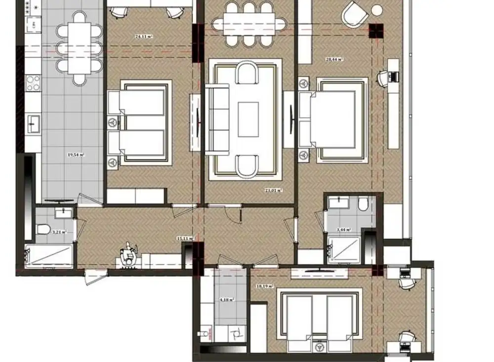 4-комн. квартира, 14 этаж, 138 м², Сино — фото 12