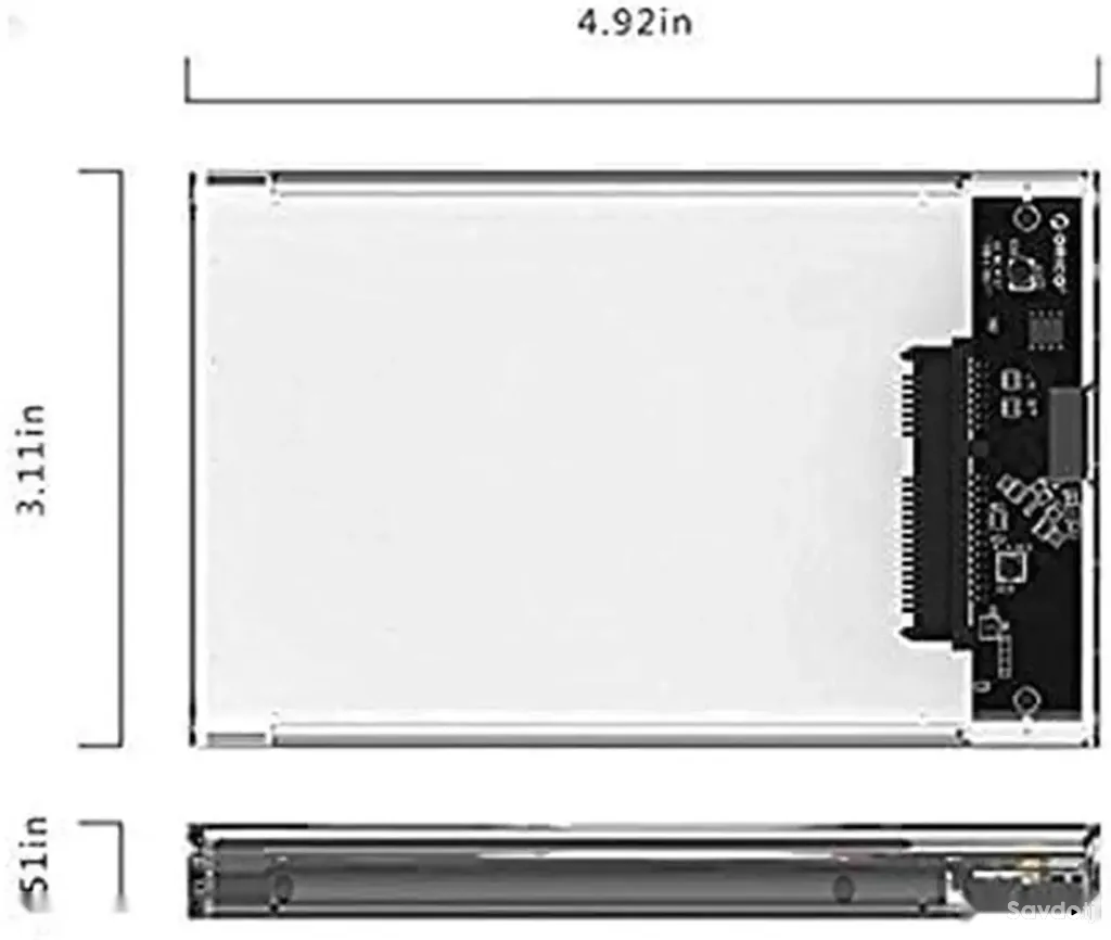 Прозрачный USB 3.0 Корпус для HDD/SSD 2.5 SATA 2139UC