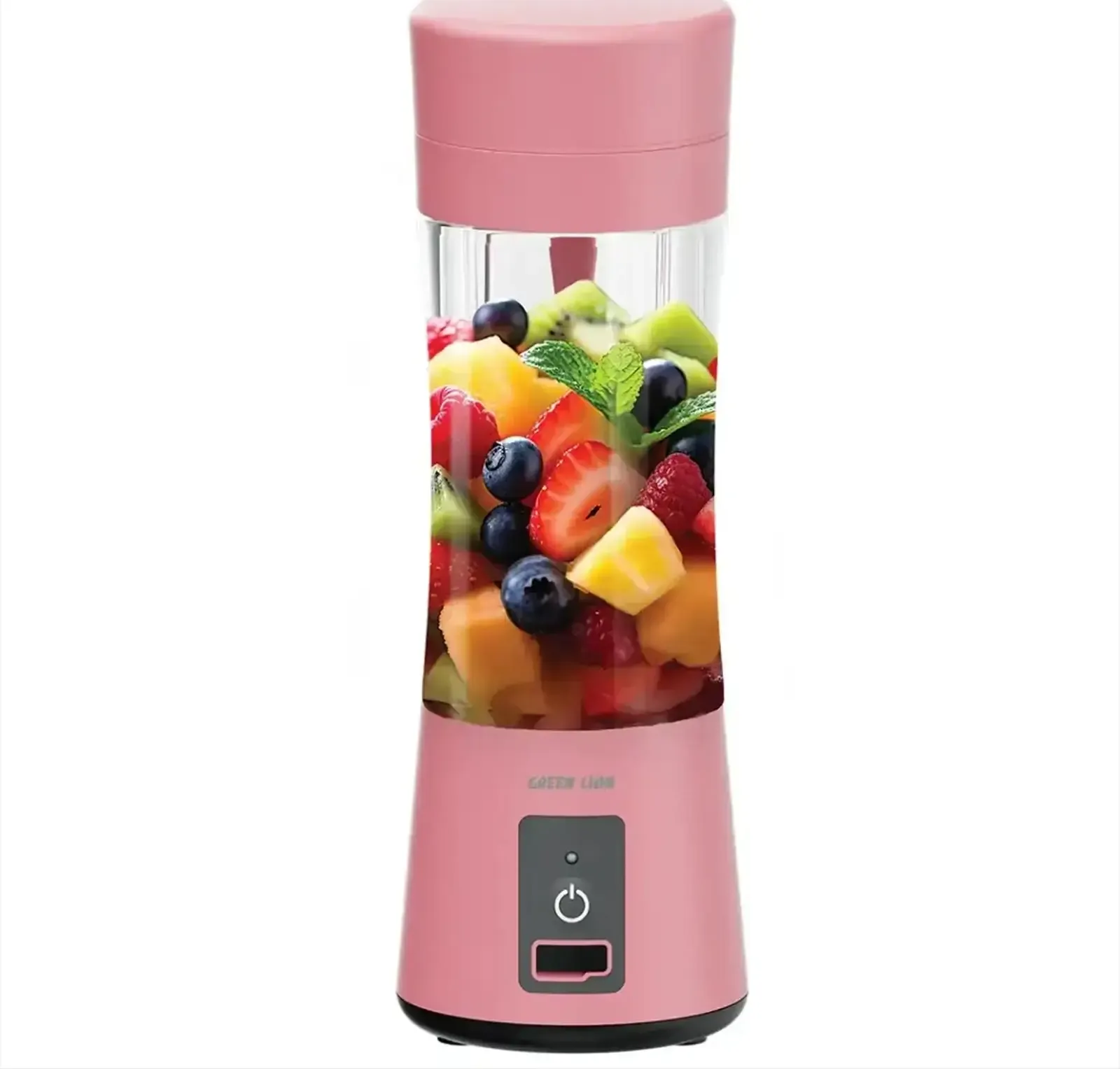 Портативный мини блендер Green Lion Juice Mate 380 мл розовый