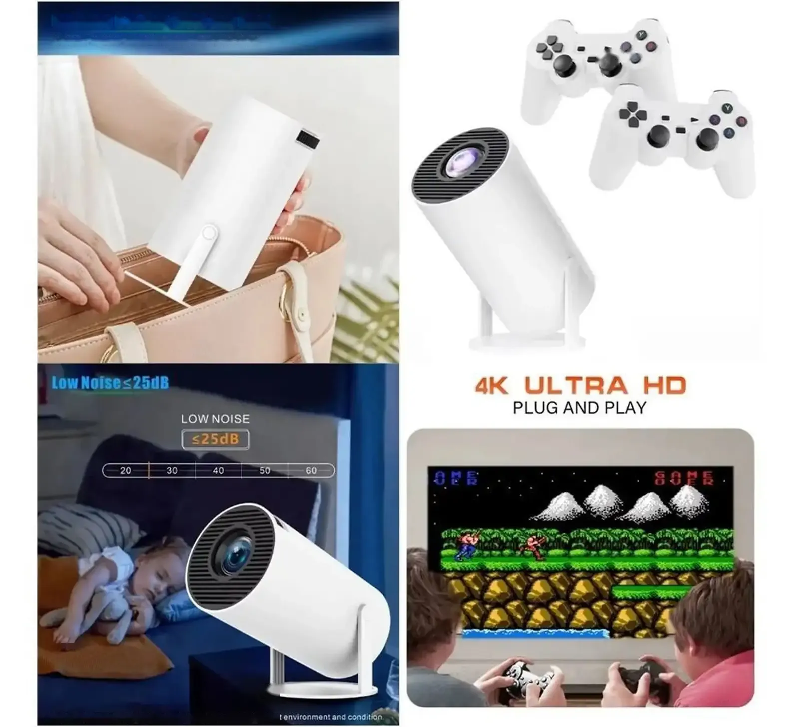 Портативный проектор и игровая приставка M300 Max