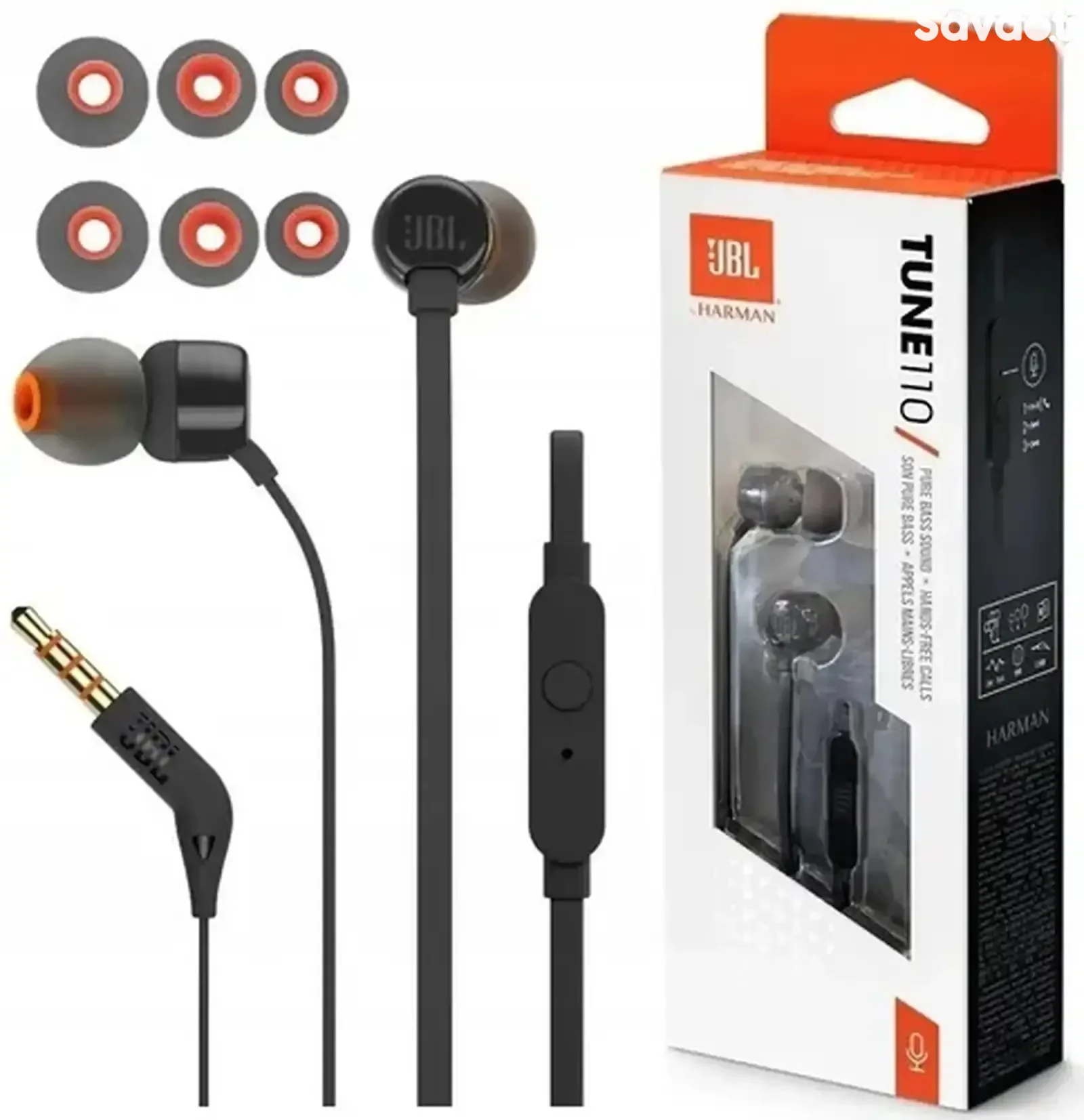 Проводные наушники JBL Т110 черный