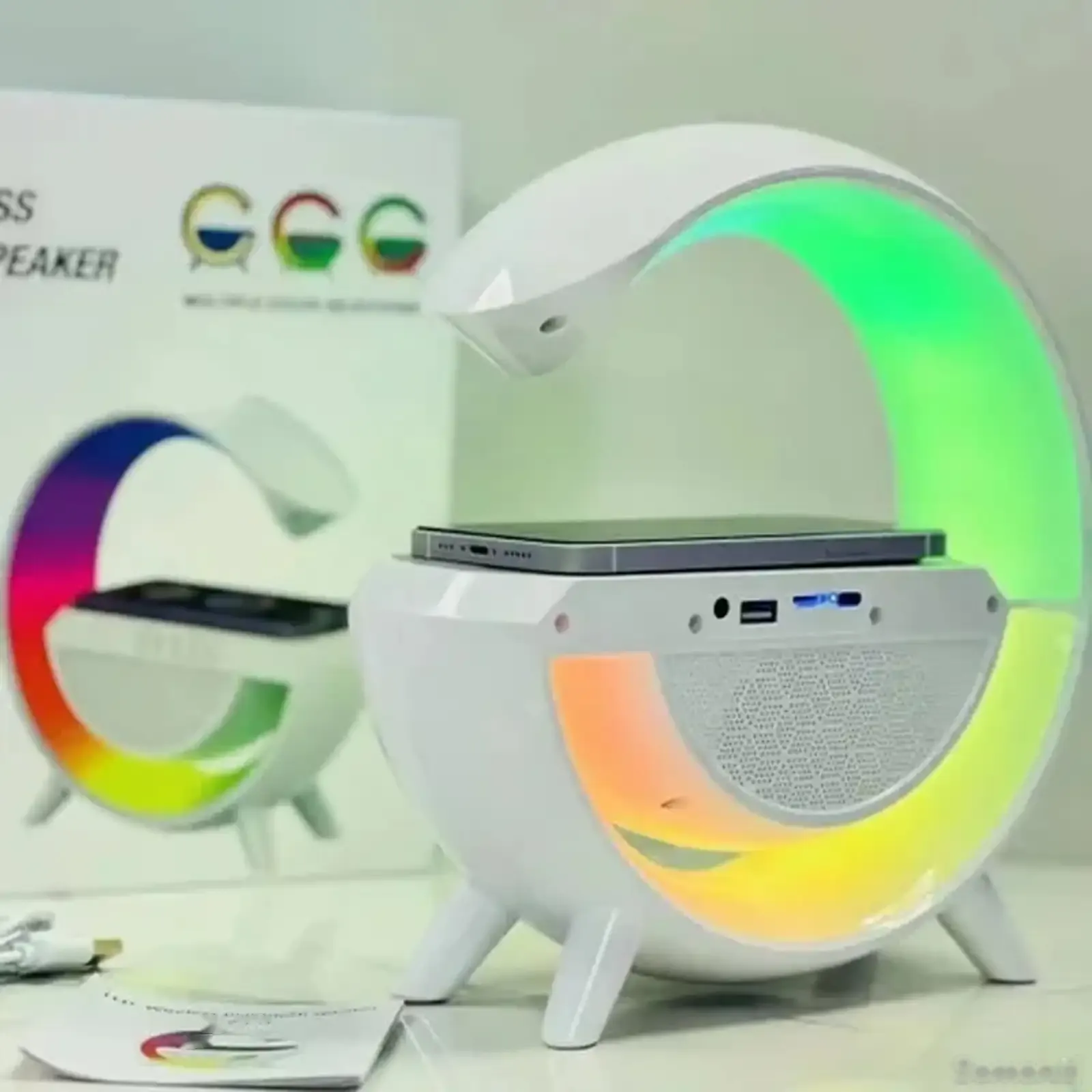 Настольная колонка Led Wireless charger speaker HM-