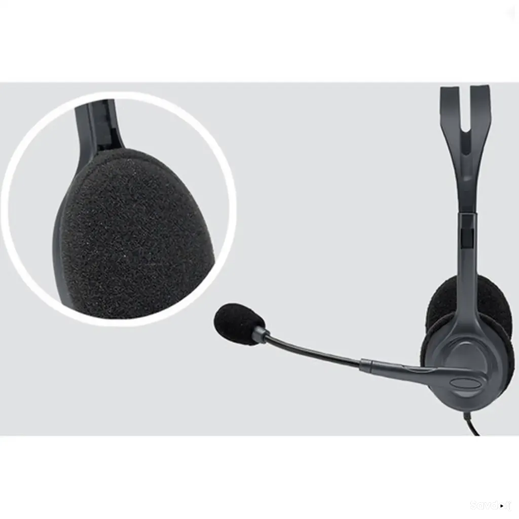 Гарнитура Logitech H111 Stereo Headset с шумоподавлением 3.5 мм Black