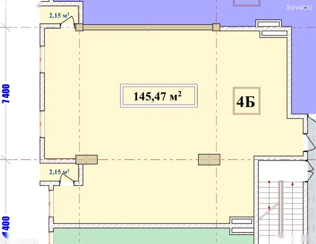 2-комн. квартира, 11 этаж, 145 м², Улица Абдулкосима Лохути 8/6, Зелёный базар, Шохмансур