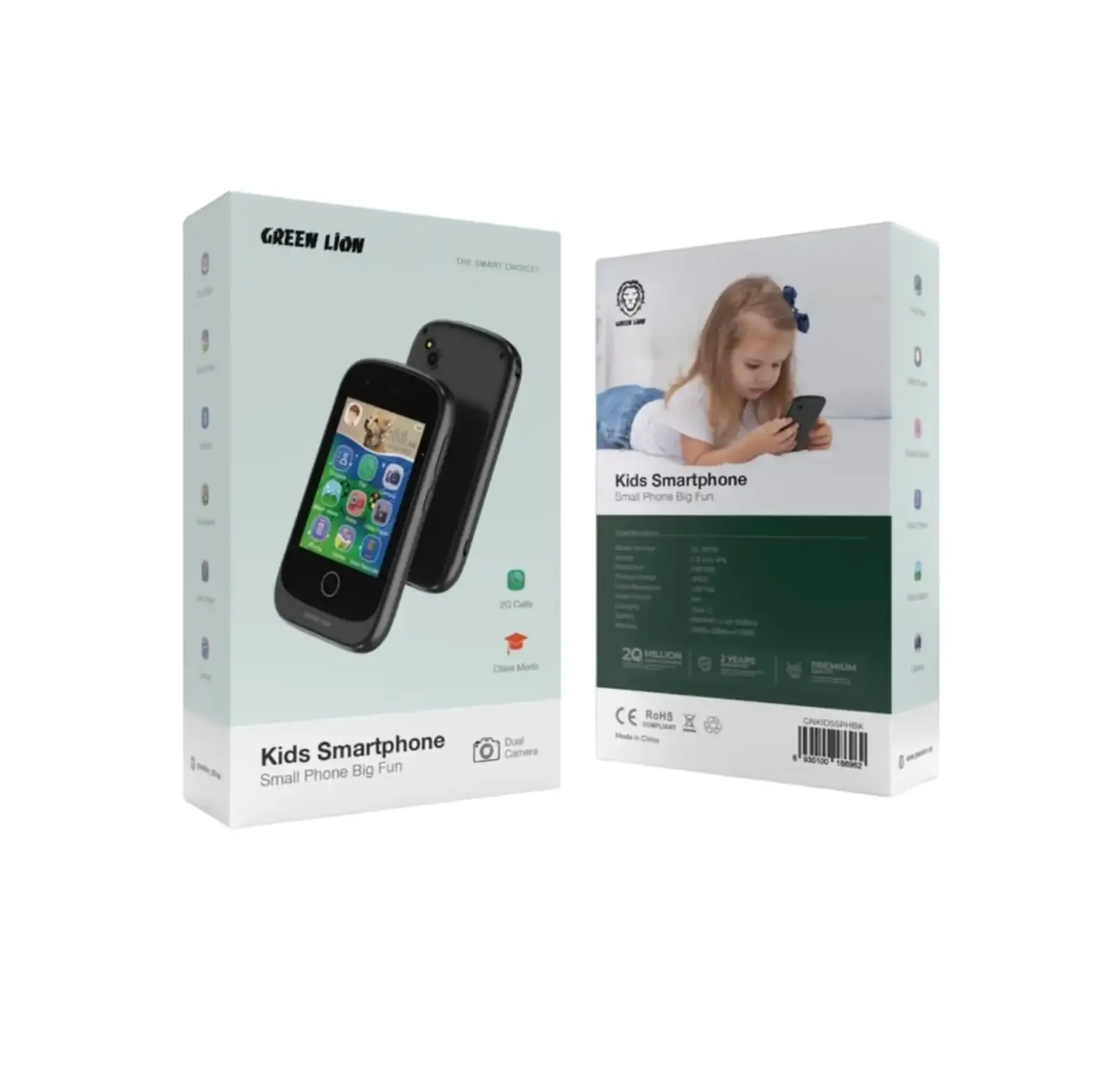 Детский смартфон Green Lion Kids Smartphone Small Phone Big Fun черный