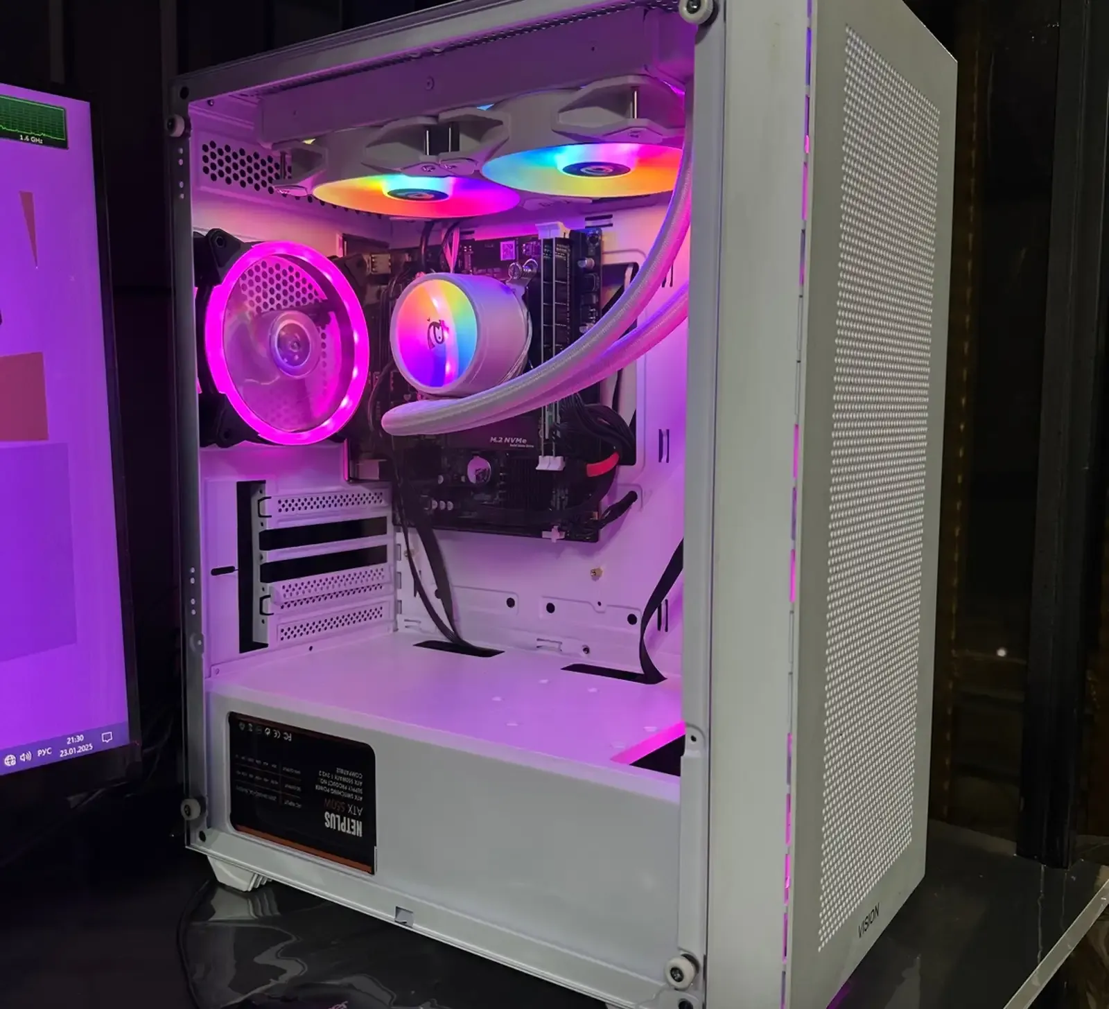 Персональный компьютер Core I7 3770S / OZU 16G / NVMe 128G / HDD 500G / 24 DAHUA