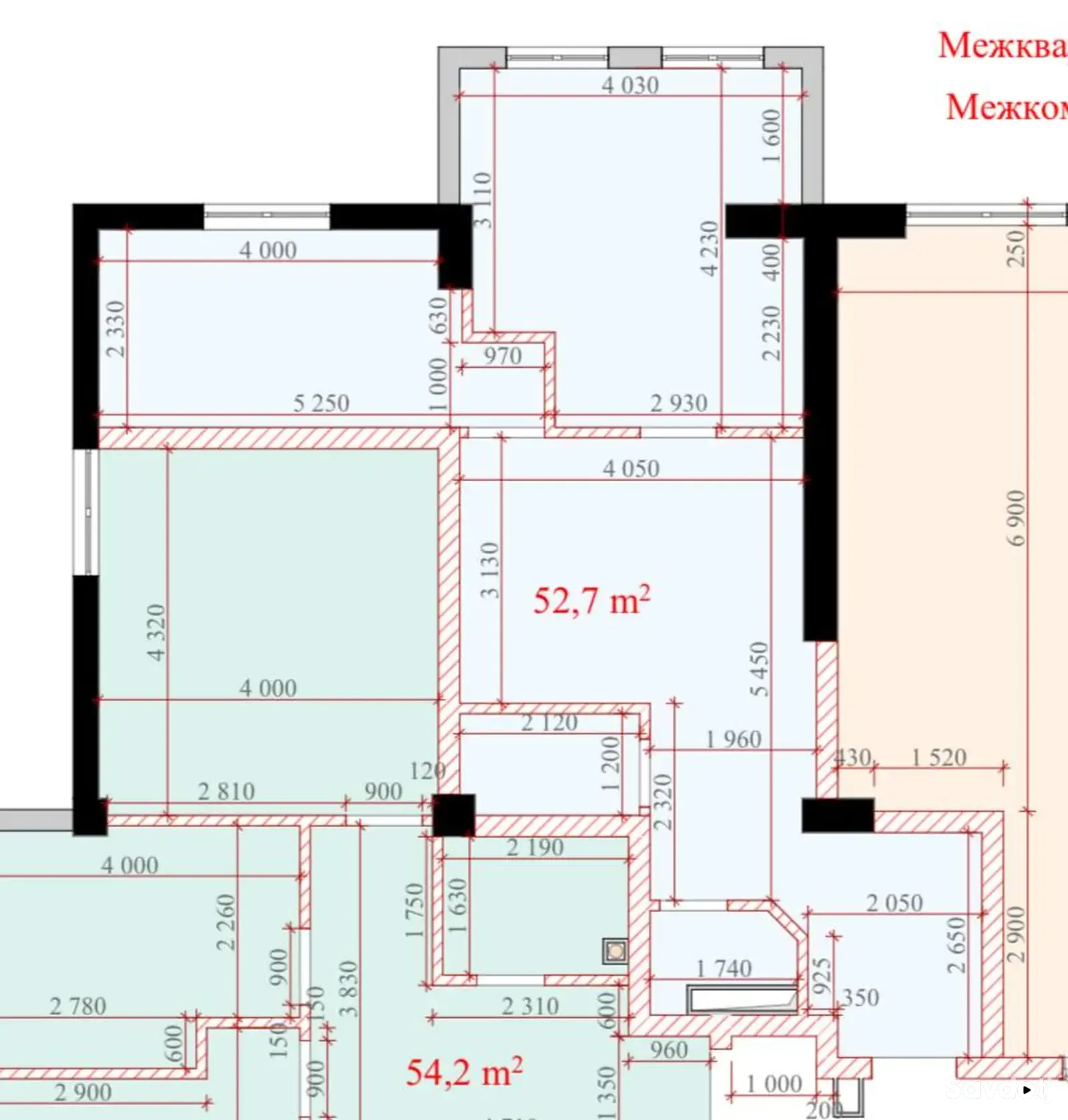 2-комн. квартира, 18 этаж, 53 м², Шохмансур Зелёный бозор — фото 2