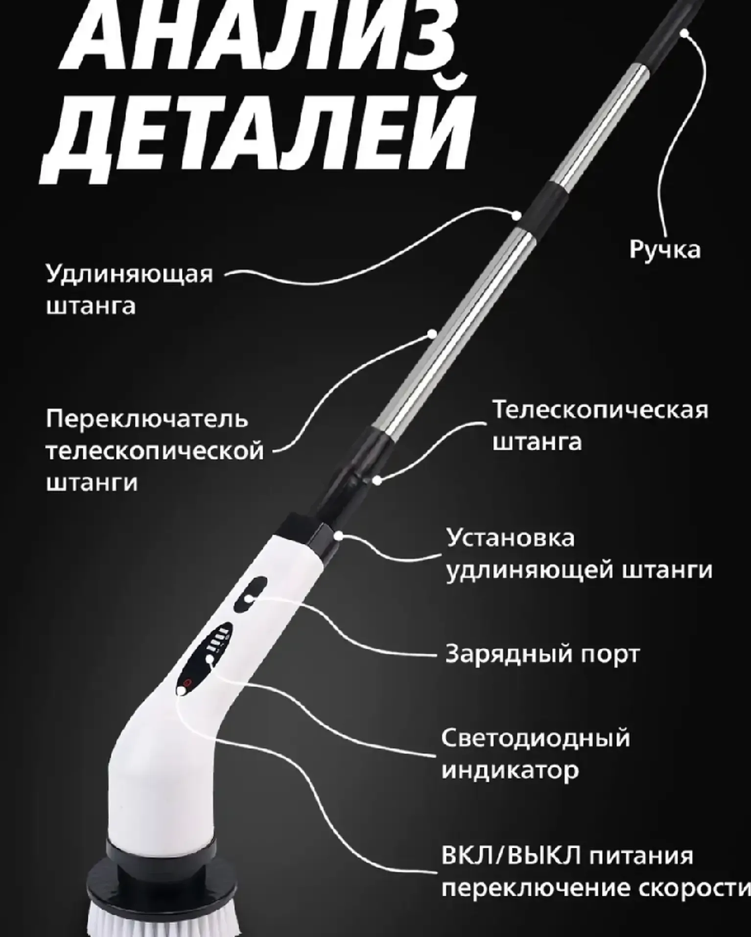 Электрическая щетка для уборки