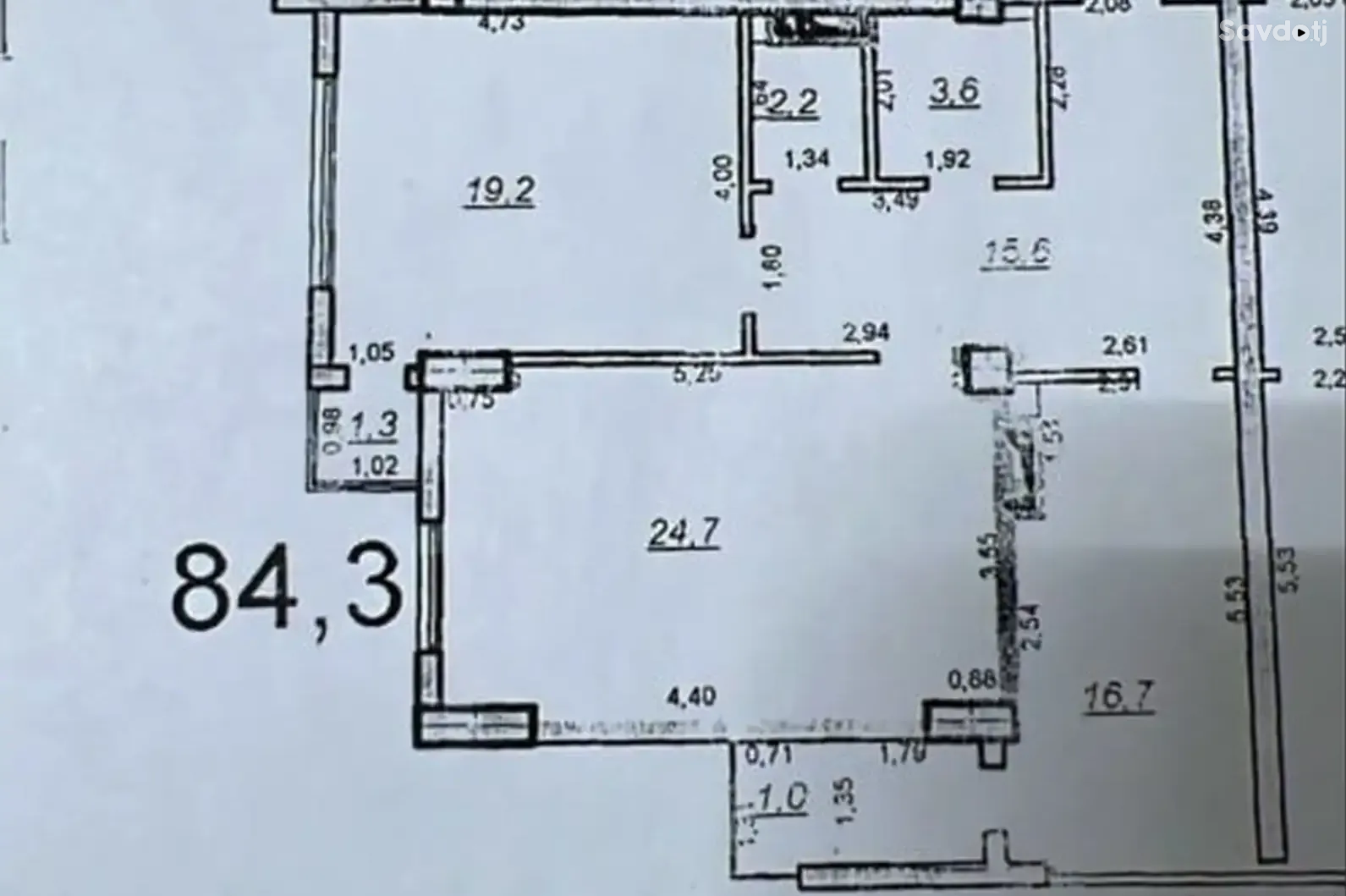 2-комн. квартира, 7 этаж, 84 м², И. Сомони