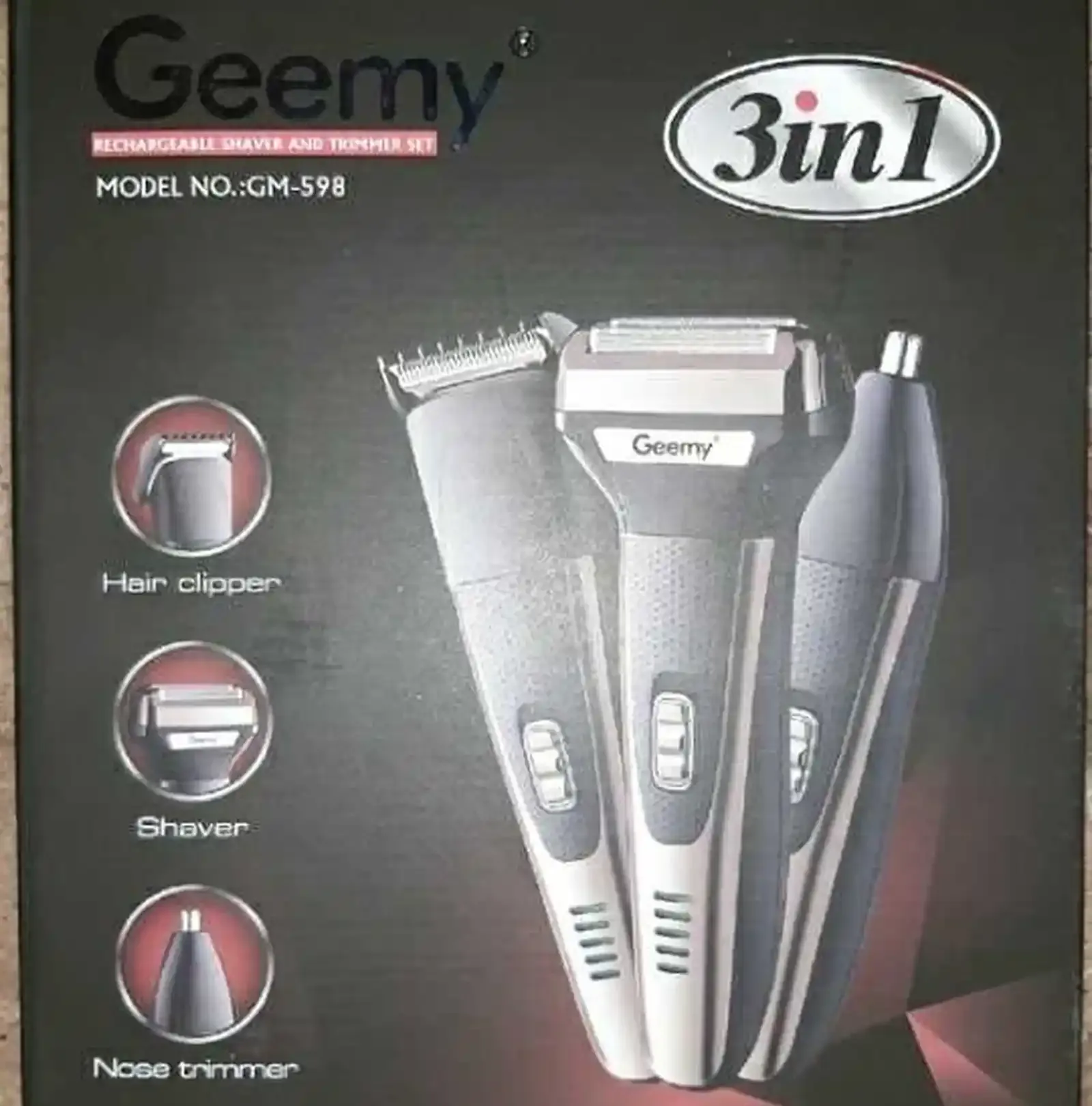 Триммер для стрижки волос Geemy GM-598