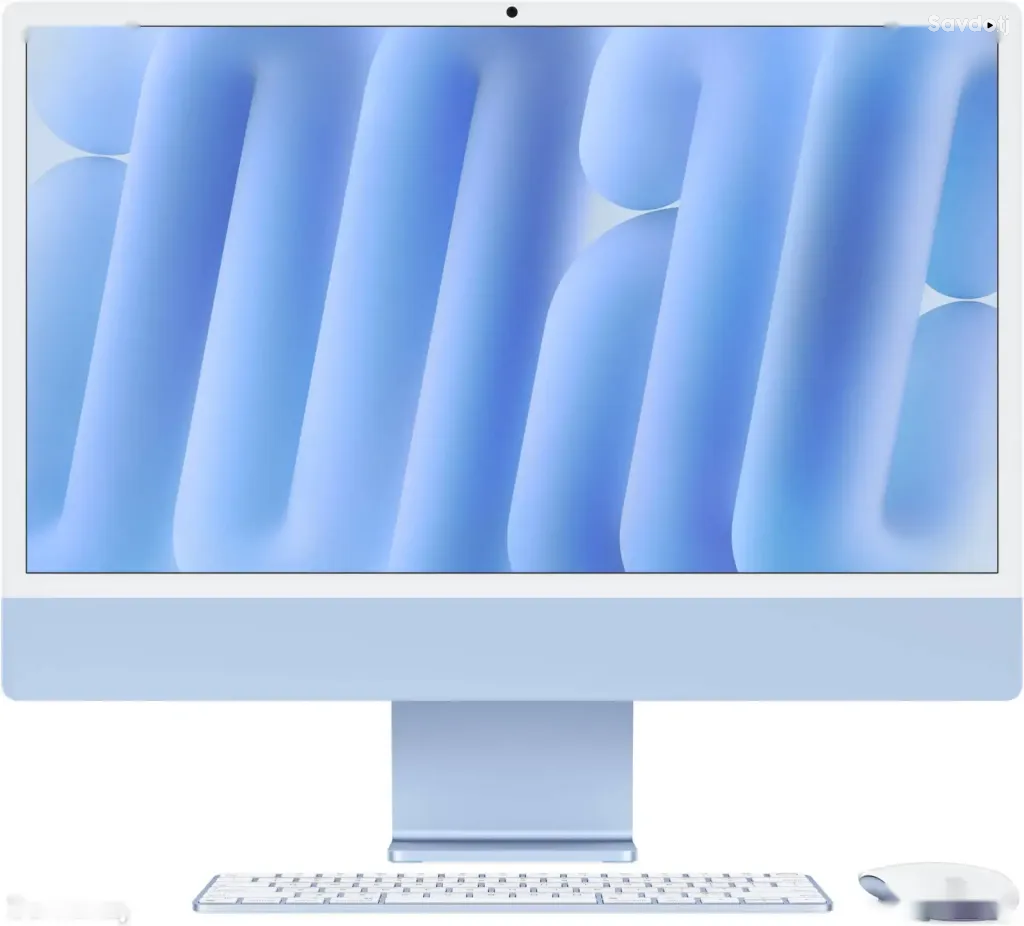 Моноблок Apple iMac 24, M4, 16ГБ, 512ГБ SSD, 4.5K Retina, Blue, Touch ID, MWV33B