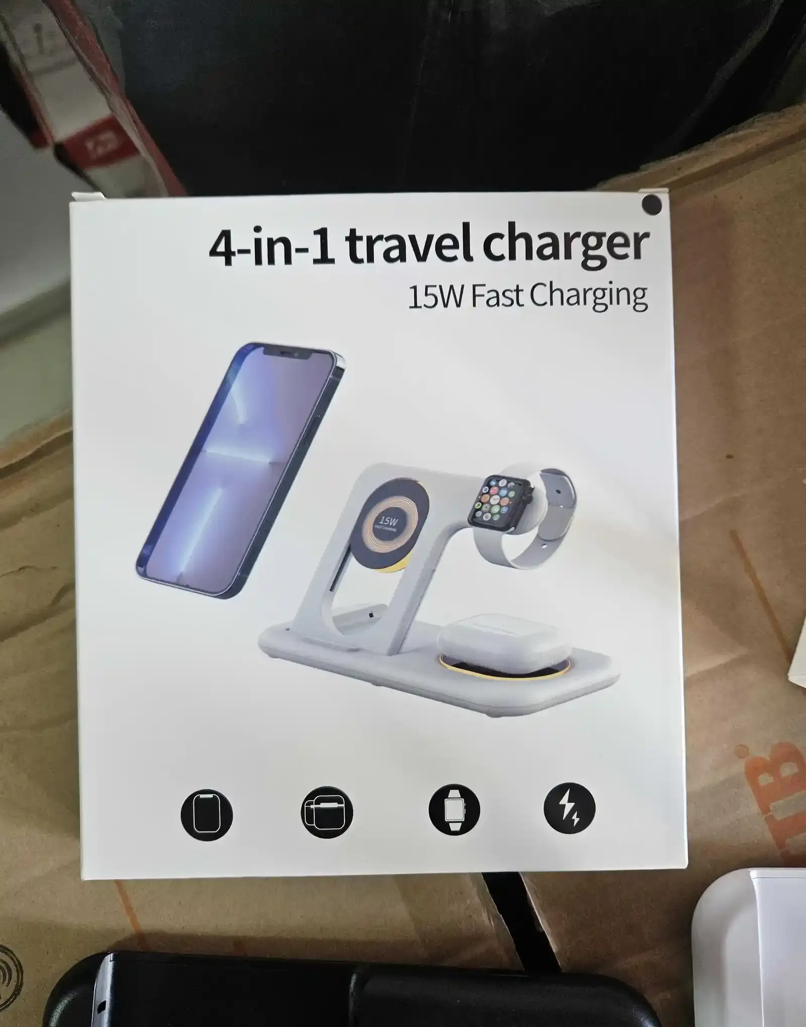 Беспроводное зарядное устройство 4в1 15Вт