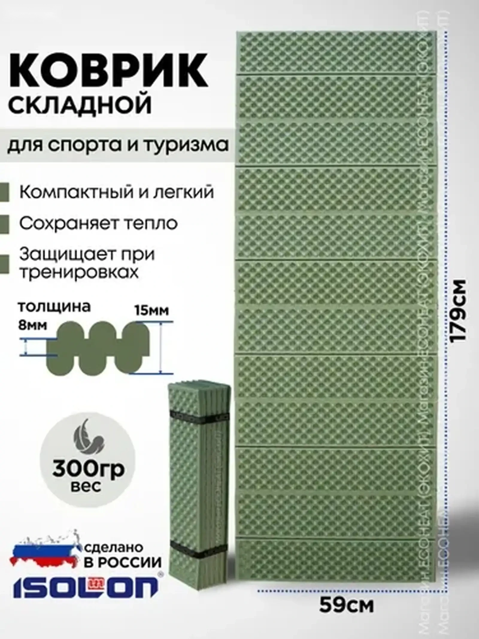 Коврик туристический складной